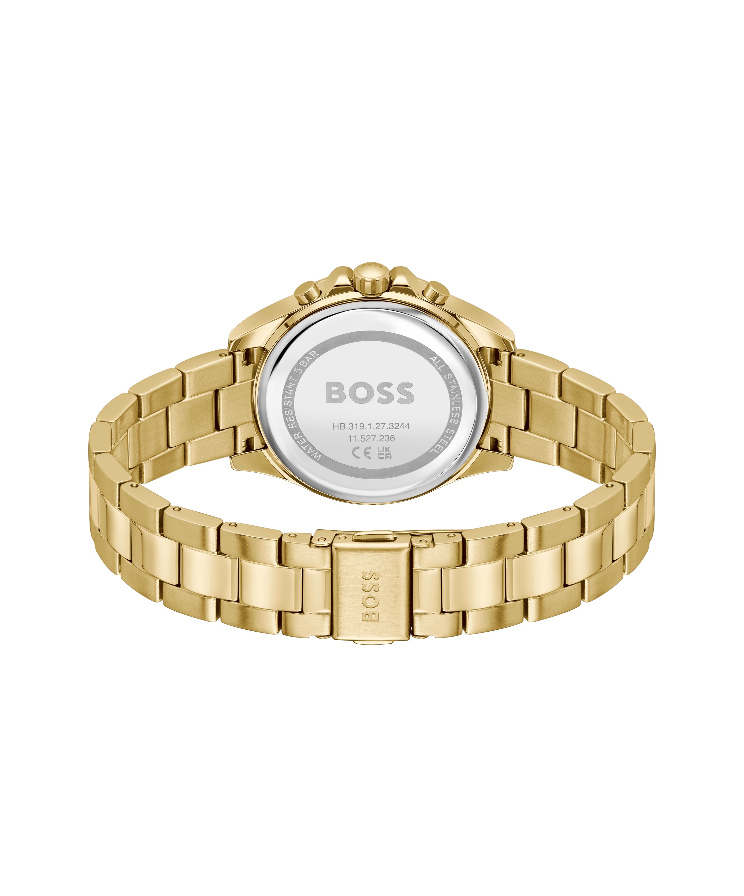BOSS Multifunktionsuhr »ALLEY«, Quarzuhr, Armbanduhr, Damenuhr, Edelstahlarmband, analog, Tag