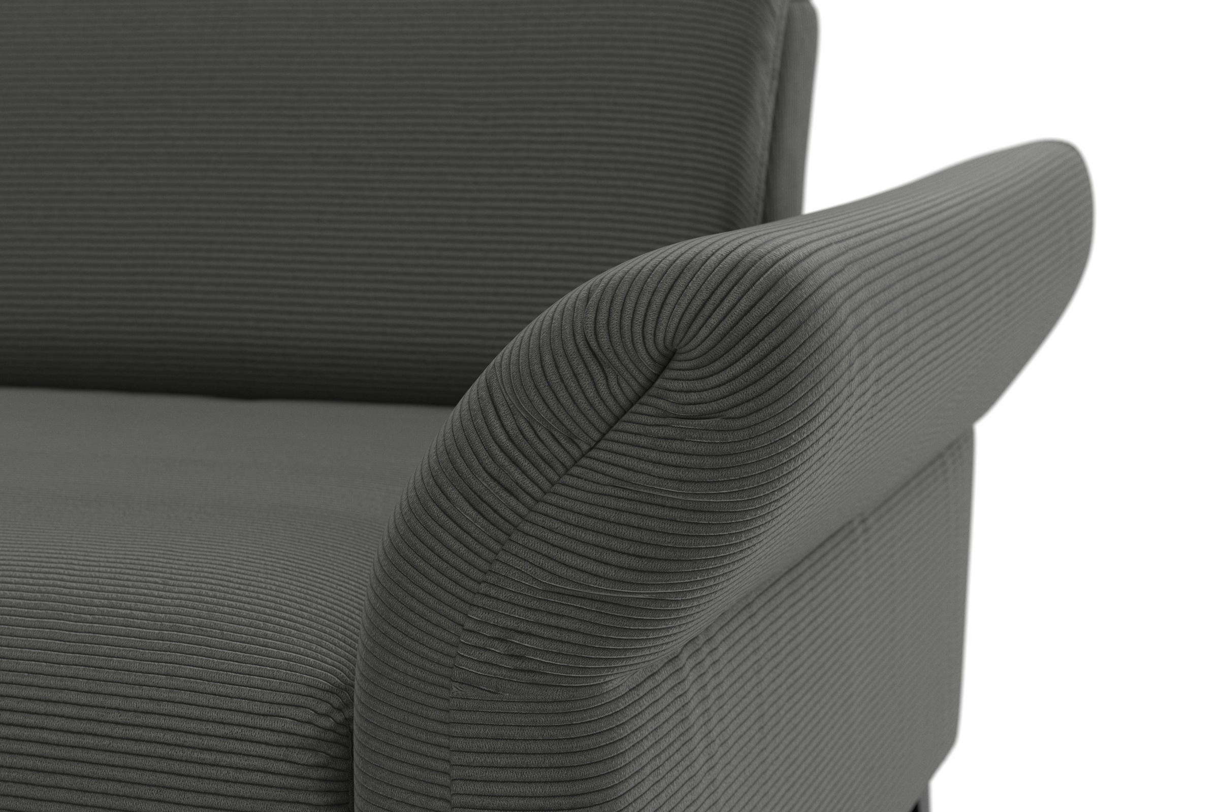 INOSIGN Ecksofa »Coco L-Form«, Sitztiefen-, Arm- und Kopfteilverstellung, Cord-Bezug, Fußhöhe 15 cm