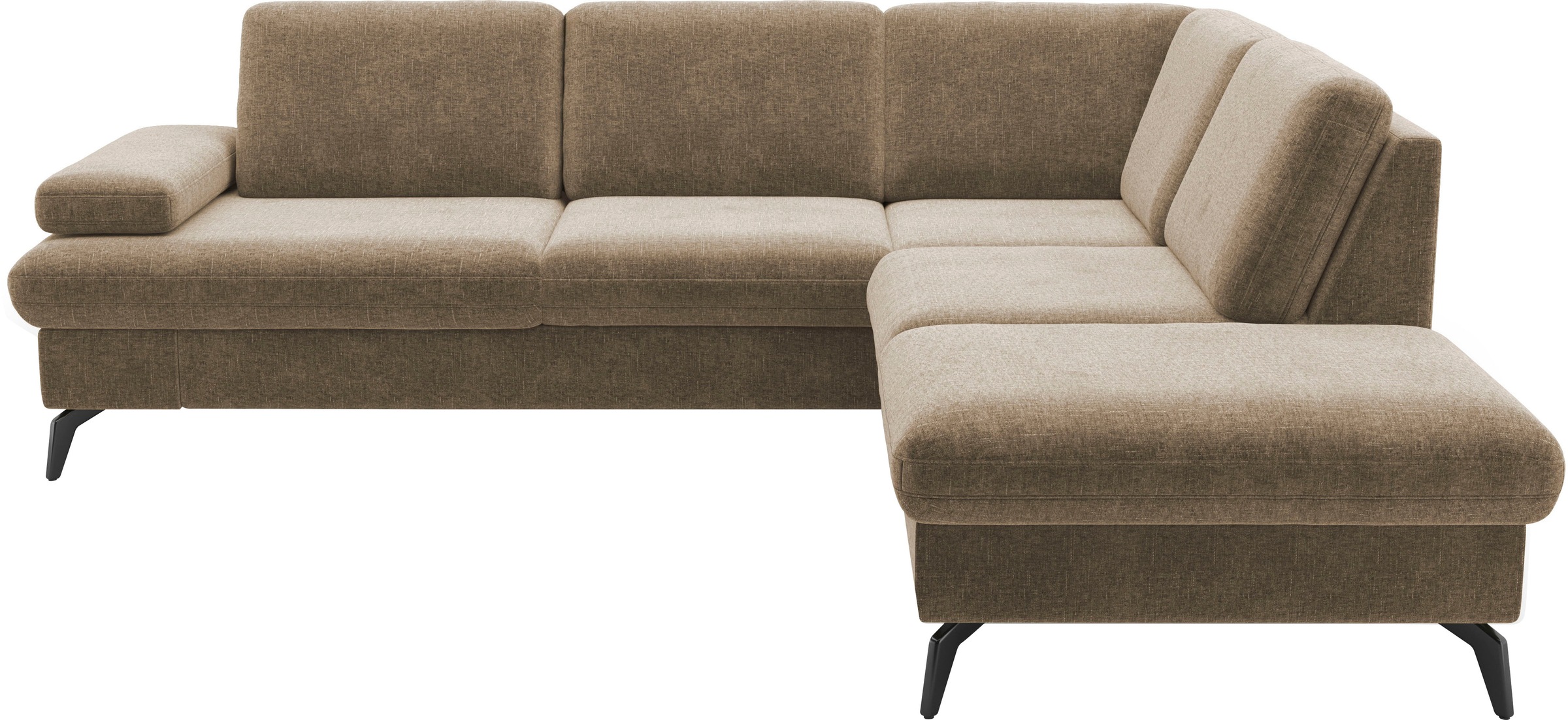 sit&more Ecksofa »Morris Jubi L-Form«, inkl. Armteilfunktion und 1 Zierkissen, wahlweise mit Bettfunktion