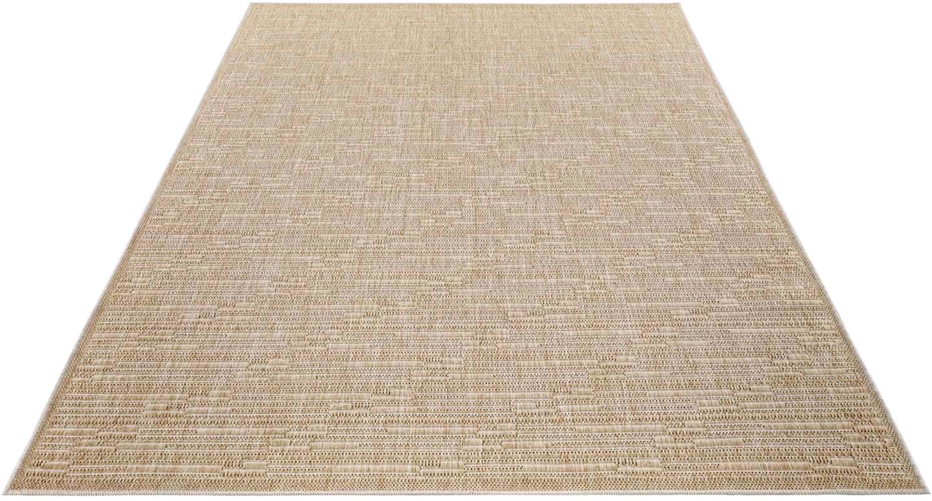Carpet City Outdoorteppich »Flachgewebe in Sisal-Optik, Wetterfest & UV-beständig« rechteckig 0,5 mm Höhe Witterungsbeständig für Balkon, Terrasse, Garten