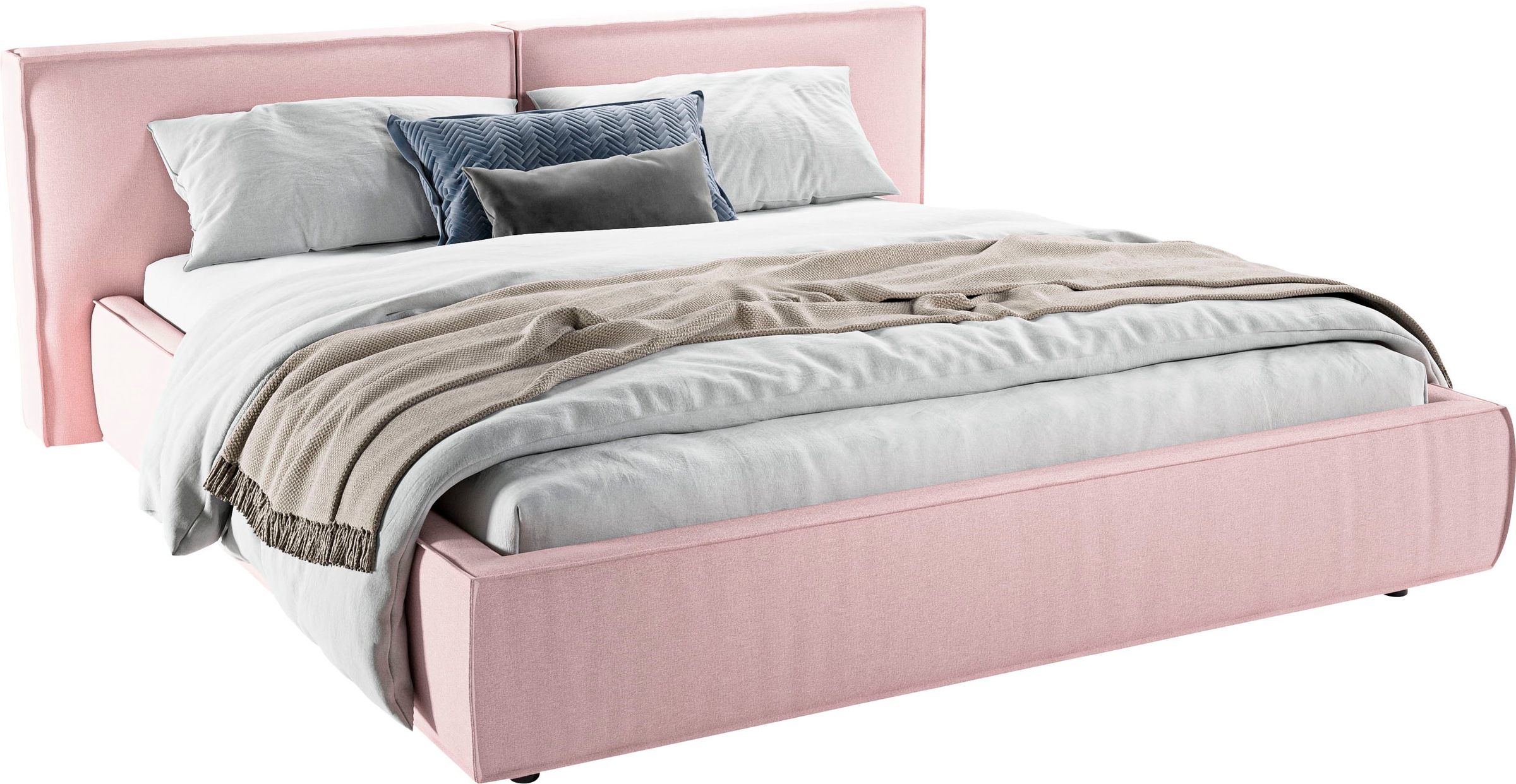 Home affaire Polsterbett »Adrina mit Biesenoptik, Feincord und Luxus-Microf günstig online kaufen