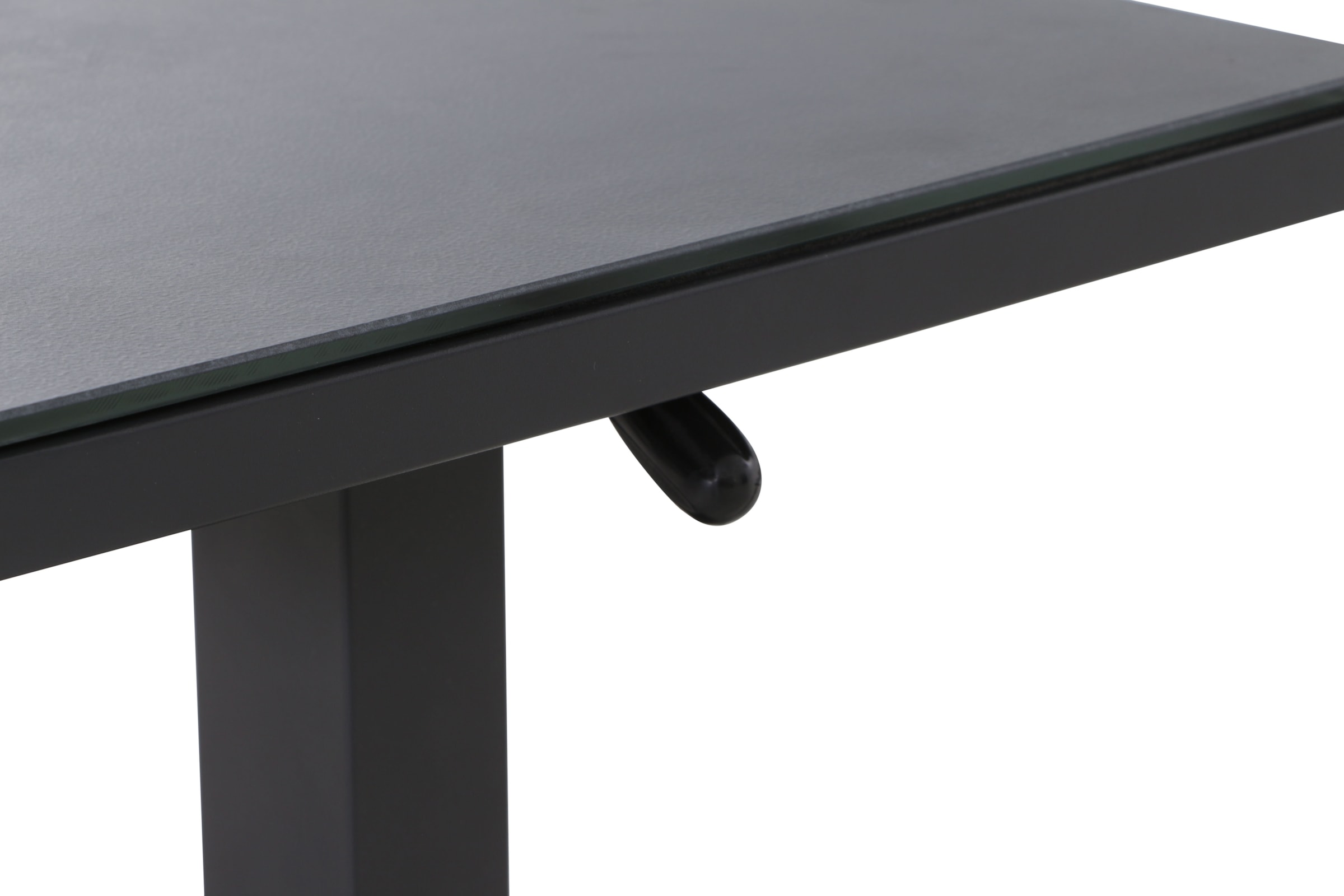 Siena Garden Gartentisch »TORENO Lift-Beistelltisch 60x40cm« Aluminiumgestell matt anthrazit, Tischplatte aus Glas in dark concrete