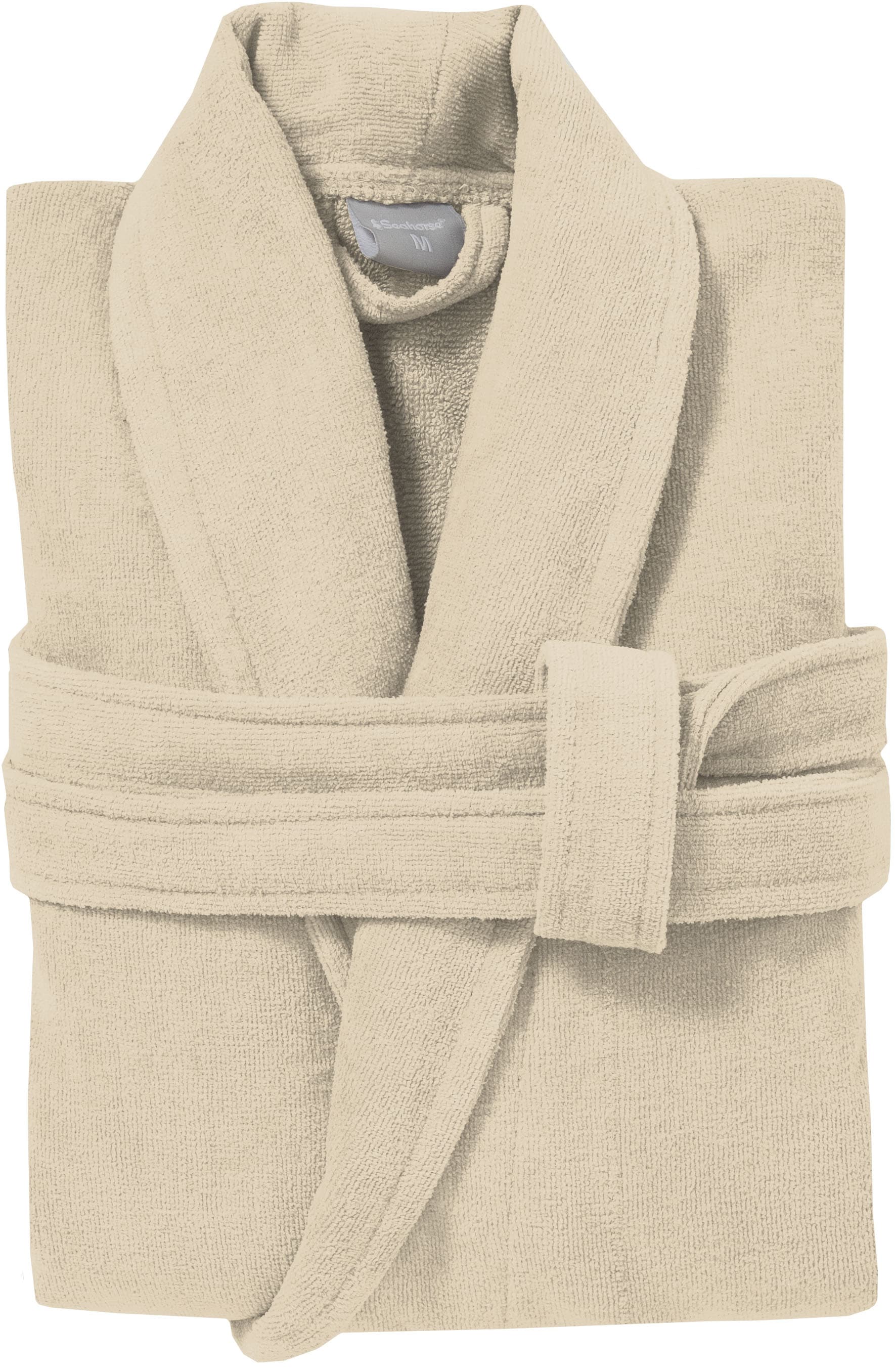 Seahorse Bademantel »Seahorse Pure Unisex«, (1 St.), Langarm, aufgesetzte Taschen