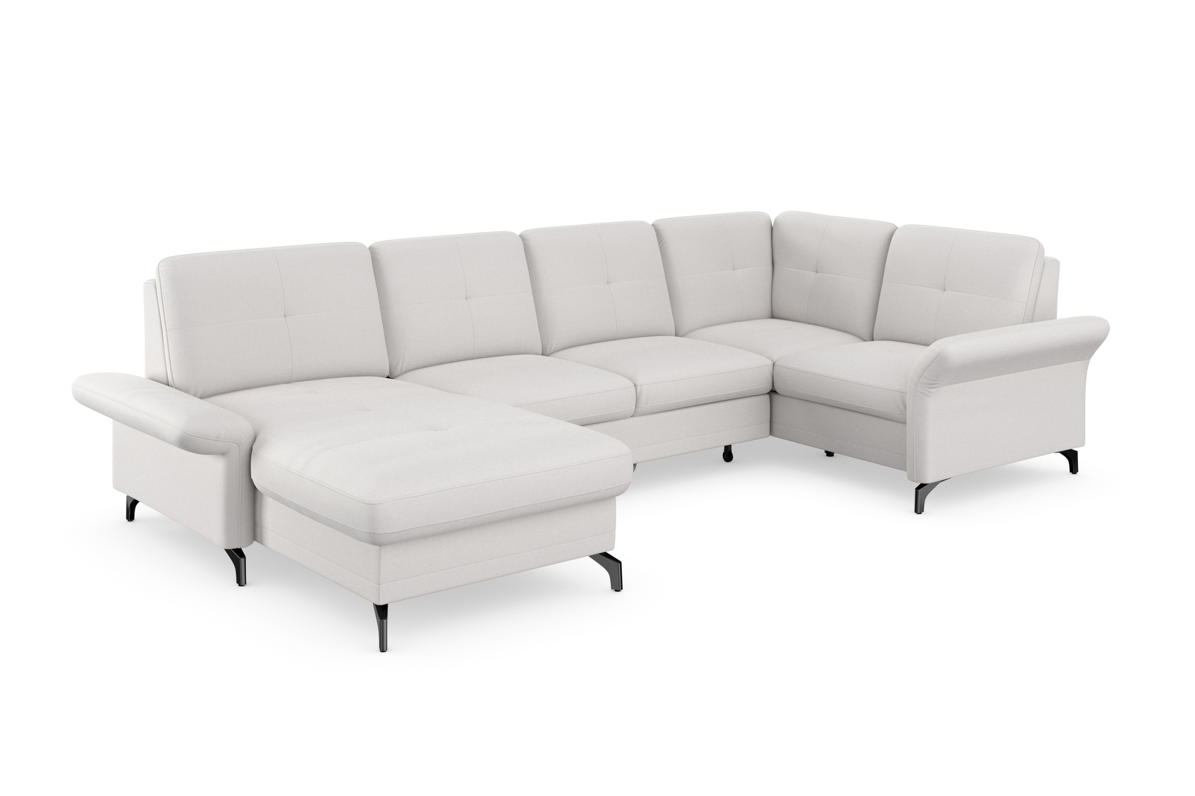 Places of Style Wohnlandschaft »Calando U-Form«, wahlweise mit Bettfunktion, Bettkasten und Armteilfunktion