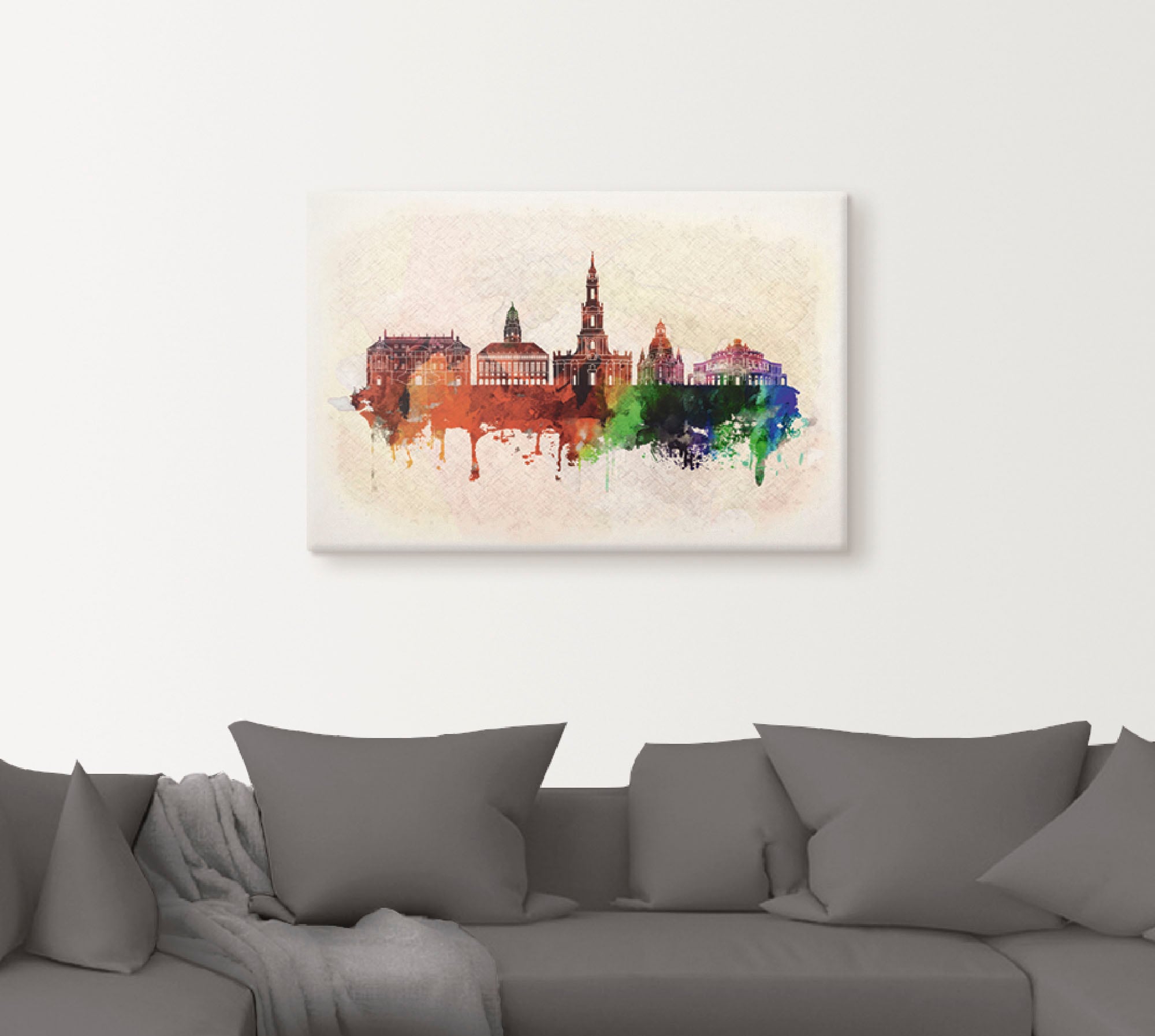 Artland Leinwandbild »Dresden Deutschland Skyline«, Deutschland, (1 St.), a günstig online kaufen