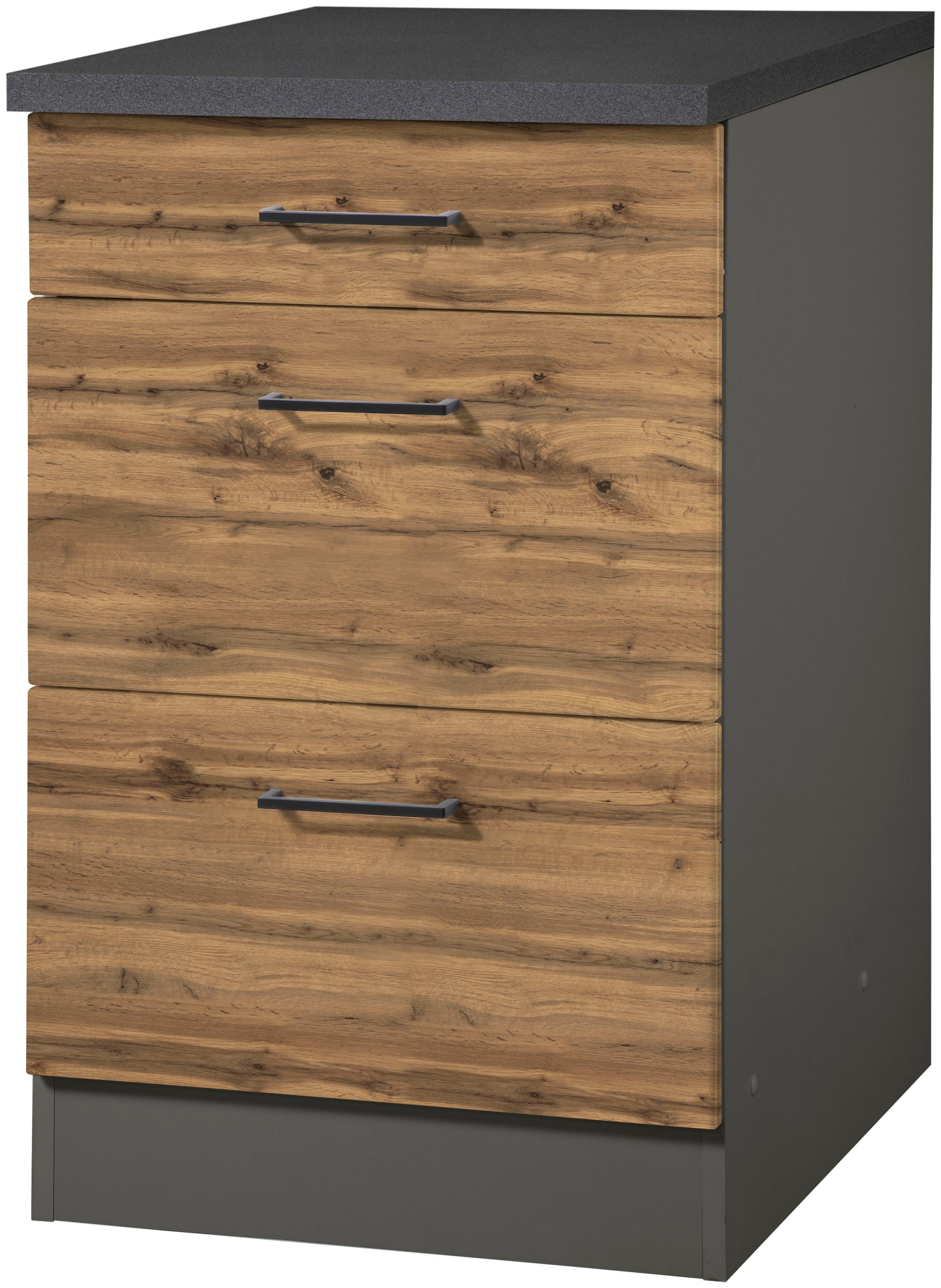 KOCHSTATION Unterschrank "KS-Trier" Breite 50 cm, mit 2 Auszügen und 1 Schu günstig online kaufen