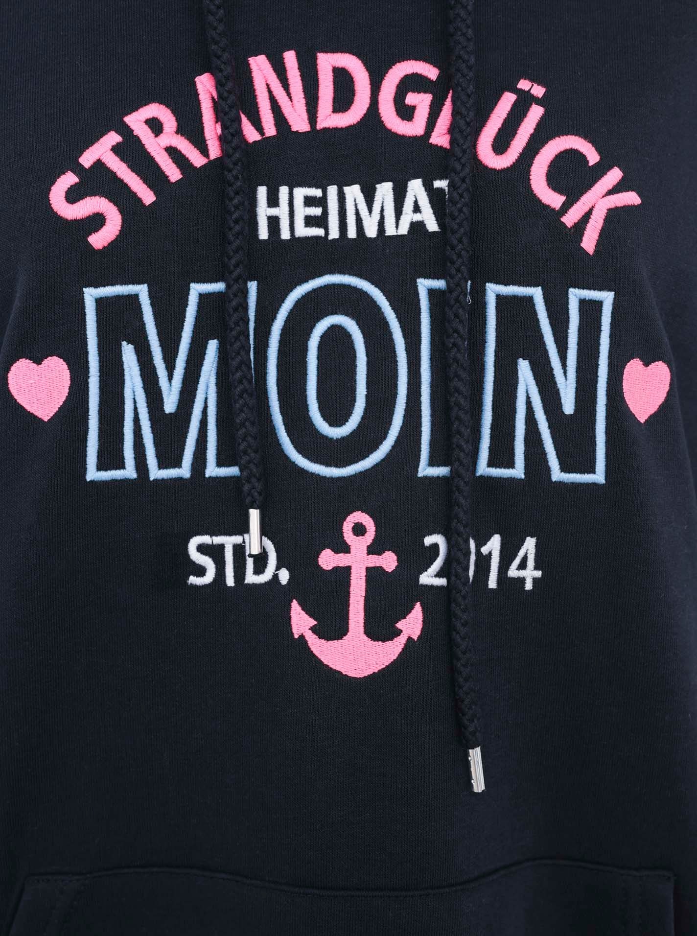 Zwillingsherz Sweatkleid »"Strandglück"«, mit Stickerei vorne und am Arm