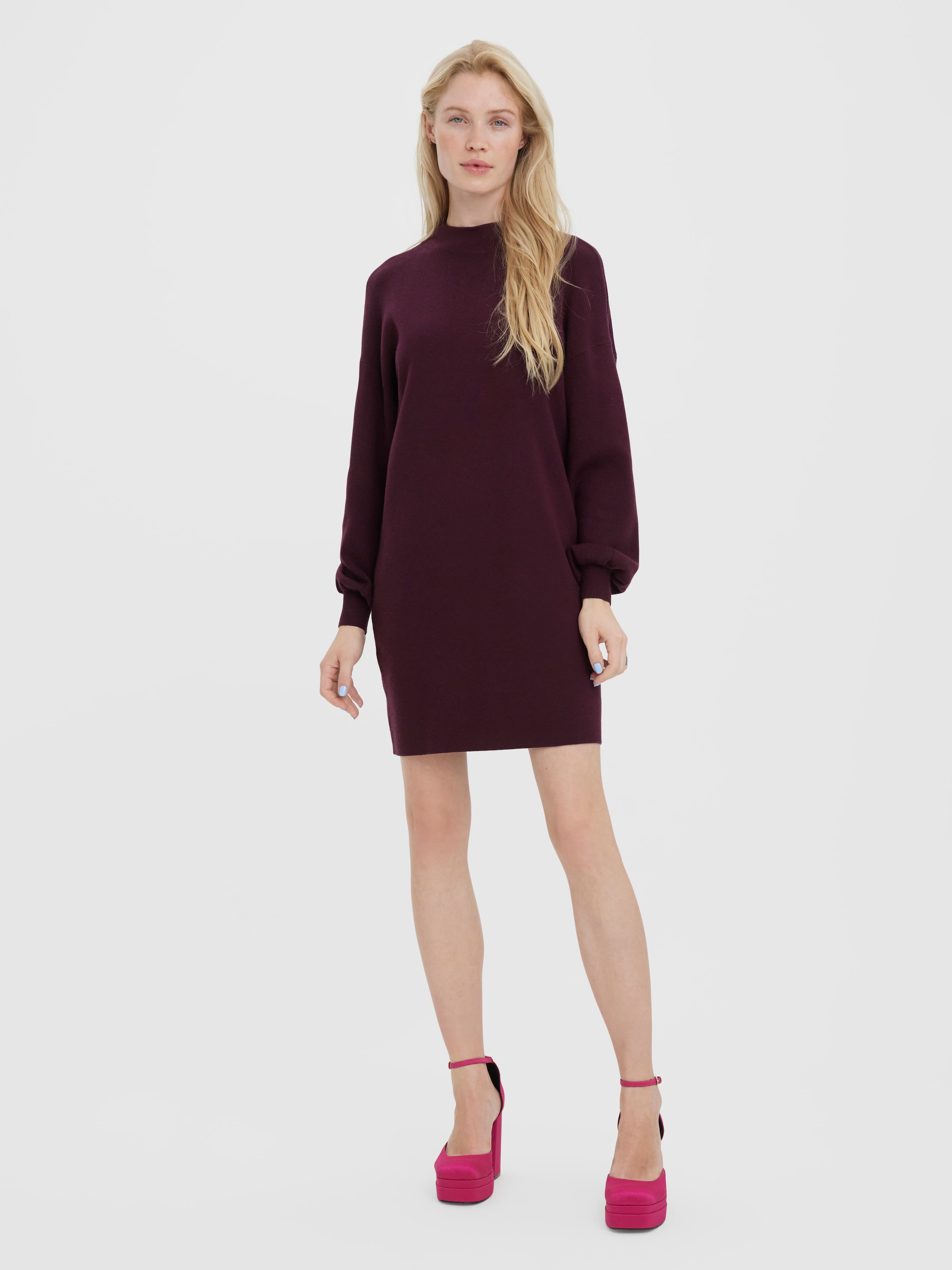 Vero Moda Strickkleid »VMNANCY LS FUNNELNECK DRESS GA NOOS«