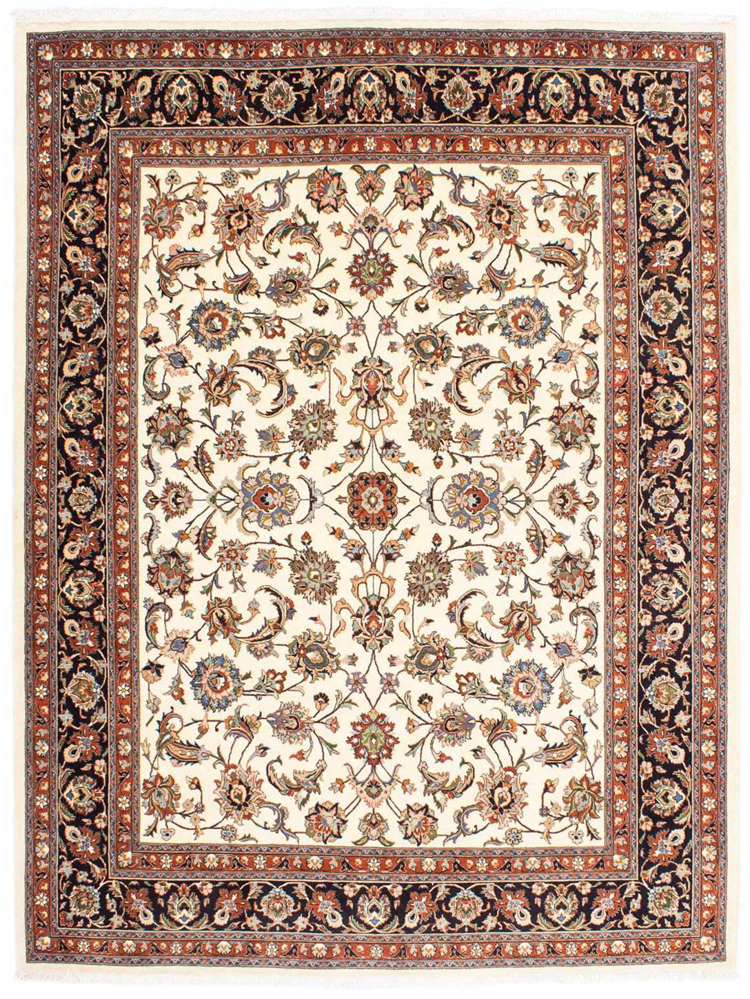 morgenland Wollteppich »Kaschmar Blumenmuster Blu scuro 342 x 248 cm«, rech günstig online kaufen