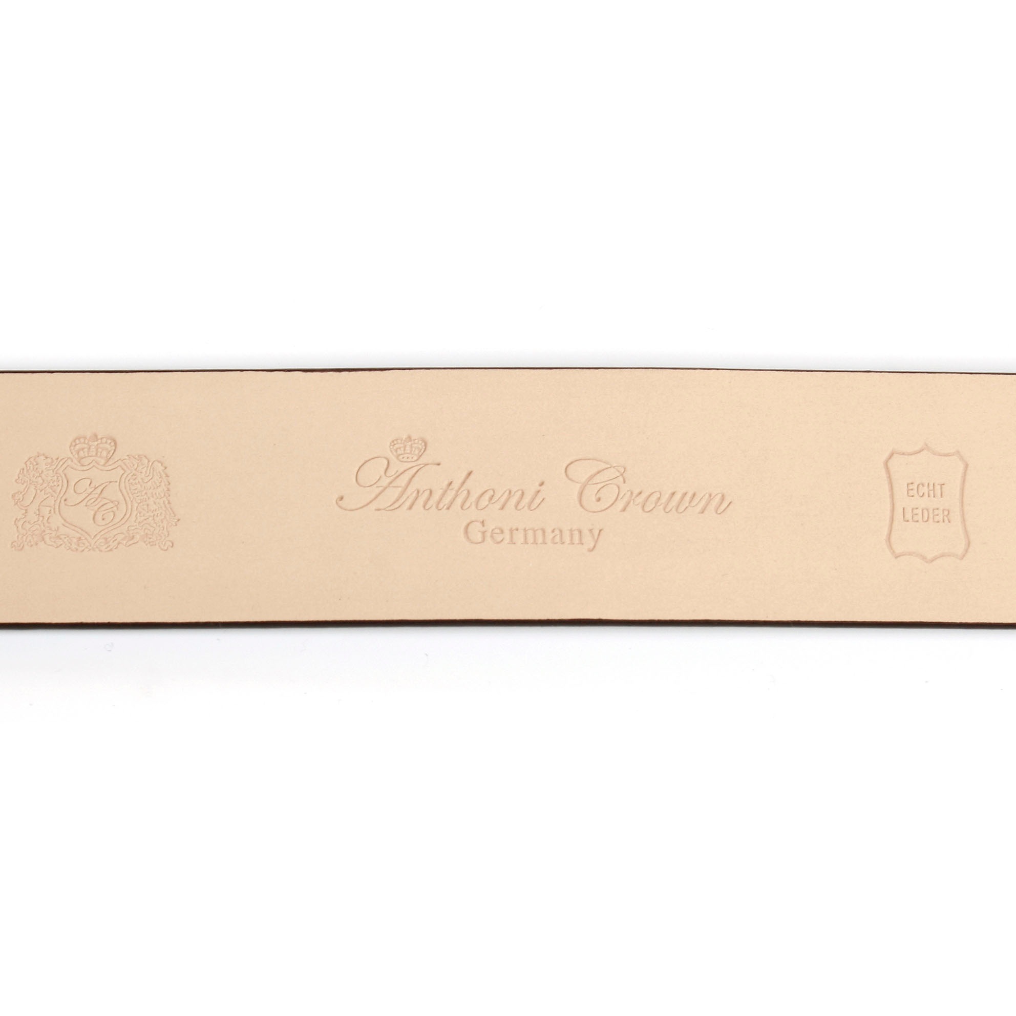 Anthoni Crown Ledergürtel, stilvoll Schließe bequem silberfarbener in kaufen beige mit