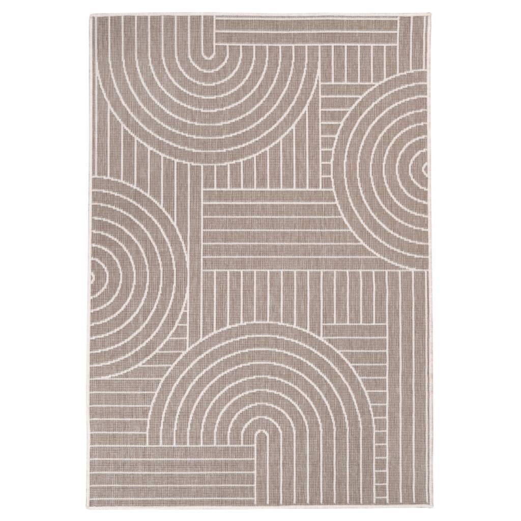 Carpet City Outdoorteppich »DUO RUG 5842«, rechteckig, 5 mm Höhe, Wendeteppich Wetterfest In- & Outdoor, Balkon, Terrasse, Wohnzimmer