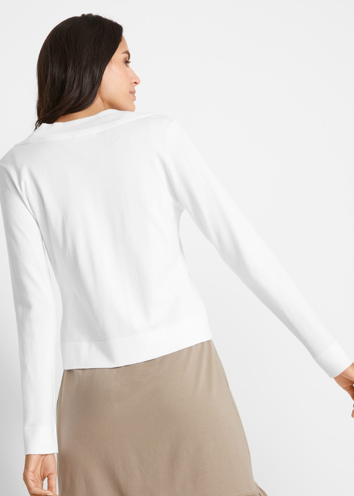 bonprix Bolero »Kurze Strickjacke mit Viskose« lockere Passform, kurze Strickjacke, festlicher Stil