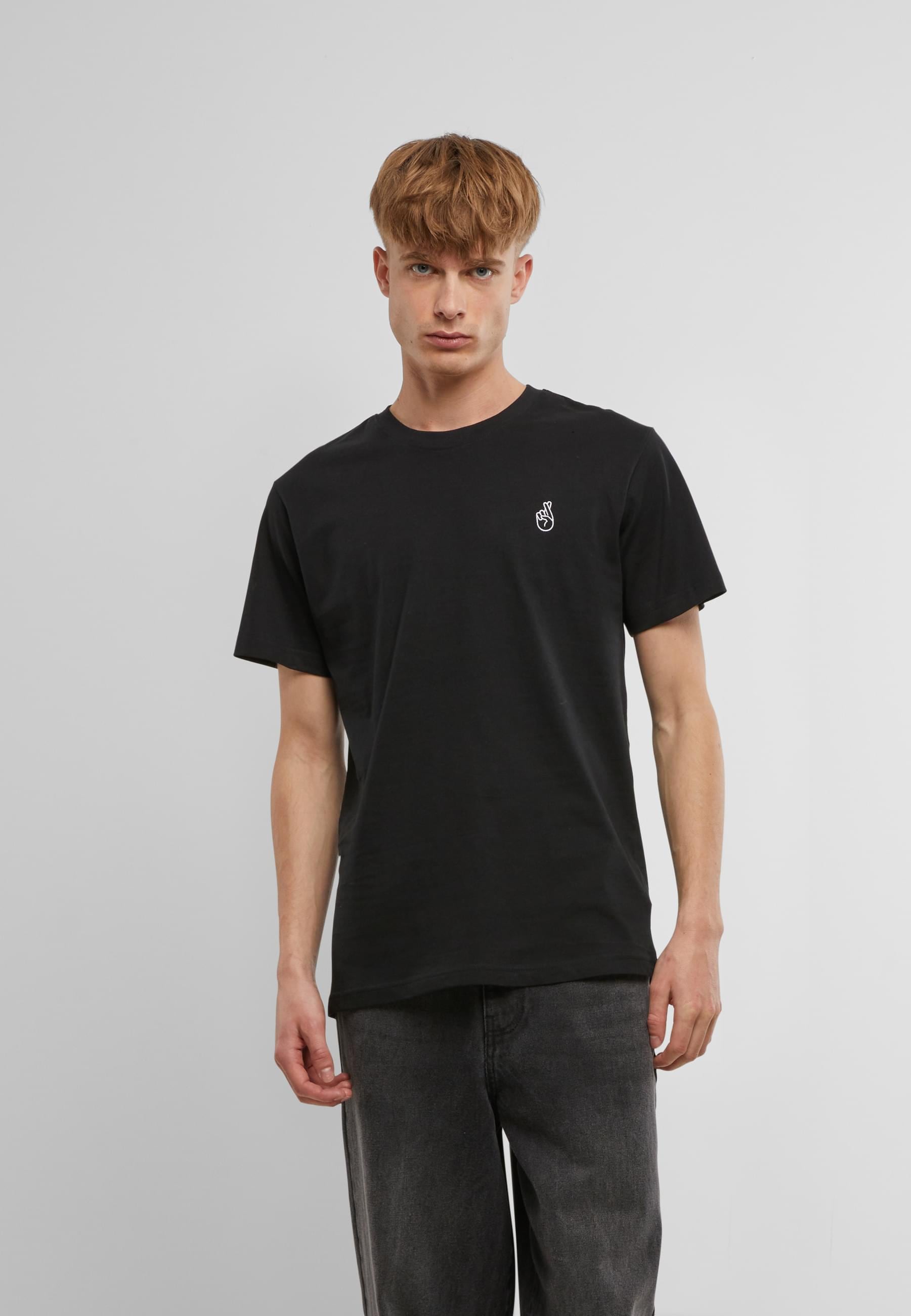 MisterTee T-Shirt »MisterTee Crossed Fingers Handsign EMB Tee« 1 Stk.
