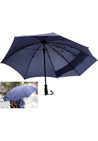 EuroSCHIRM® Stockregenschirm »Swing backpack,marineblau«, mit verlängertem Schirmdach kaufen