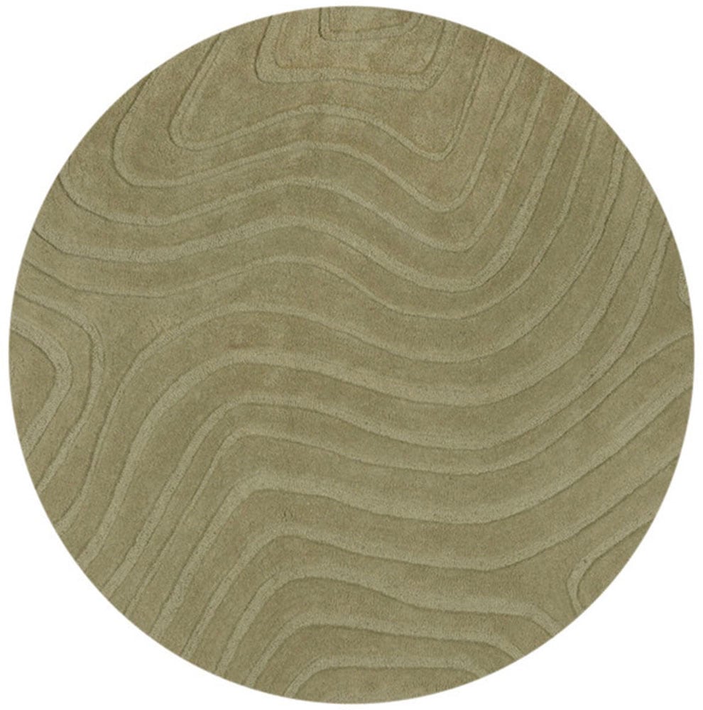 FLAIR RUGS Wollteppich »Mesmerise«, rund, 14 mm Höhe, Wollteppich mit Hoch-Tief Effekt