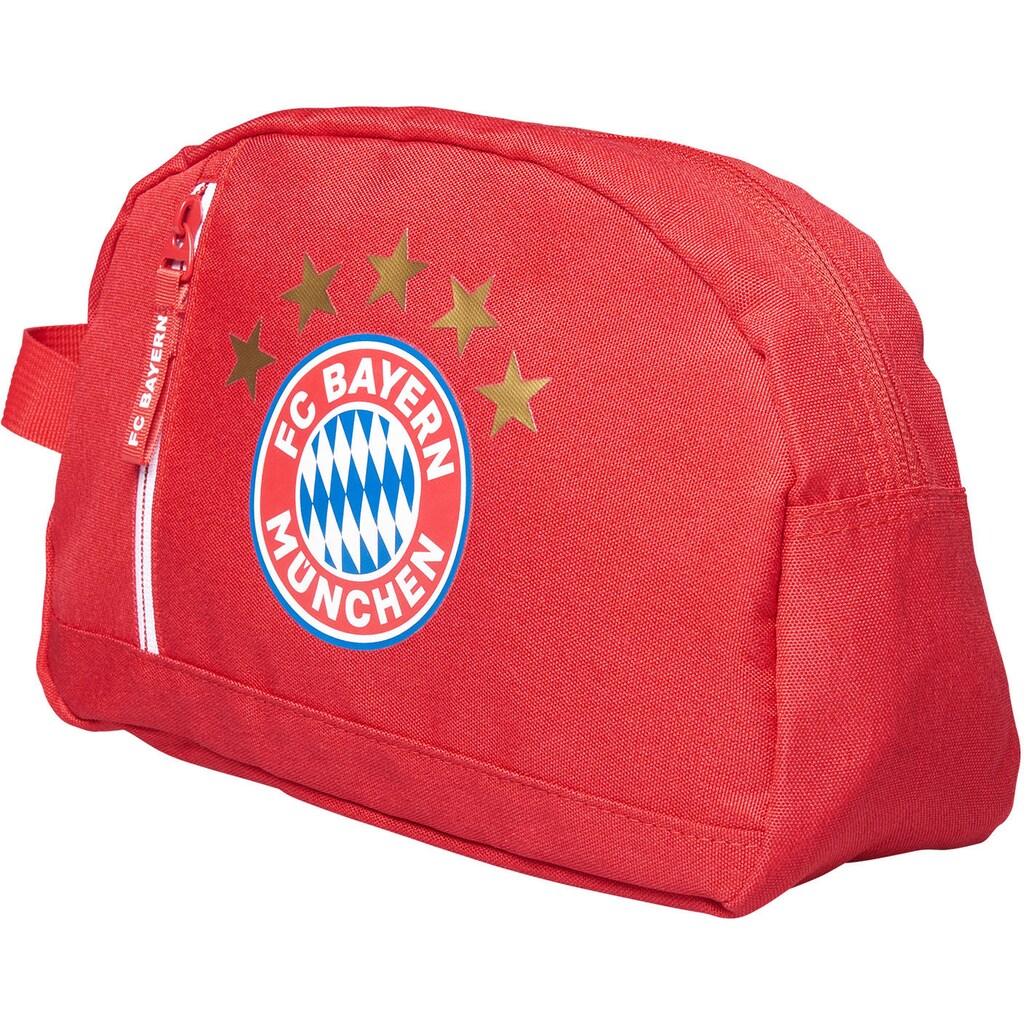 FC Bayern Kulturbeutel »FC Bayern München 5 Sterne Logo rot«