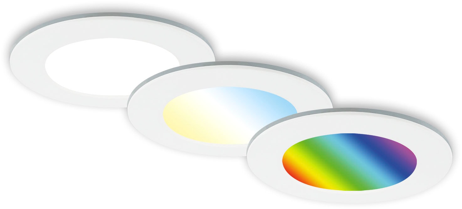 Briloner Leuchten LED Einbauleuchte »3er Set LED Einbauleuchten RGB-CCT, we günstig online kaufen