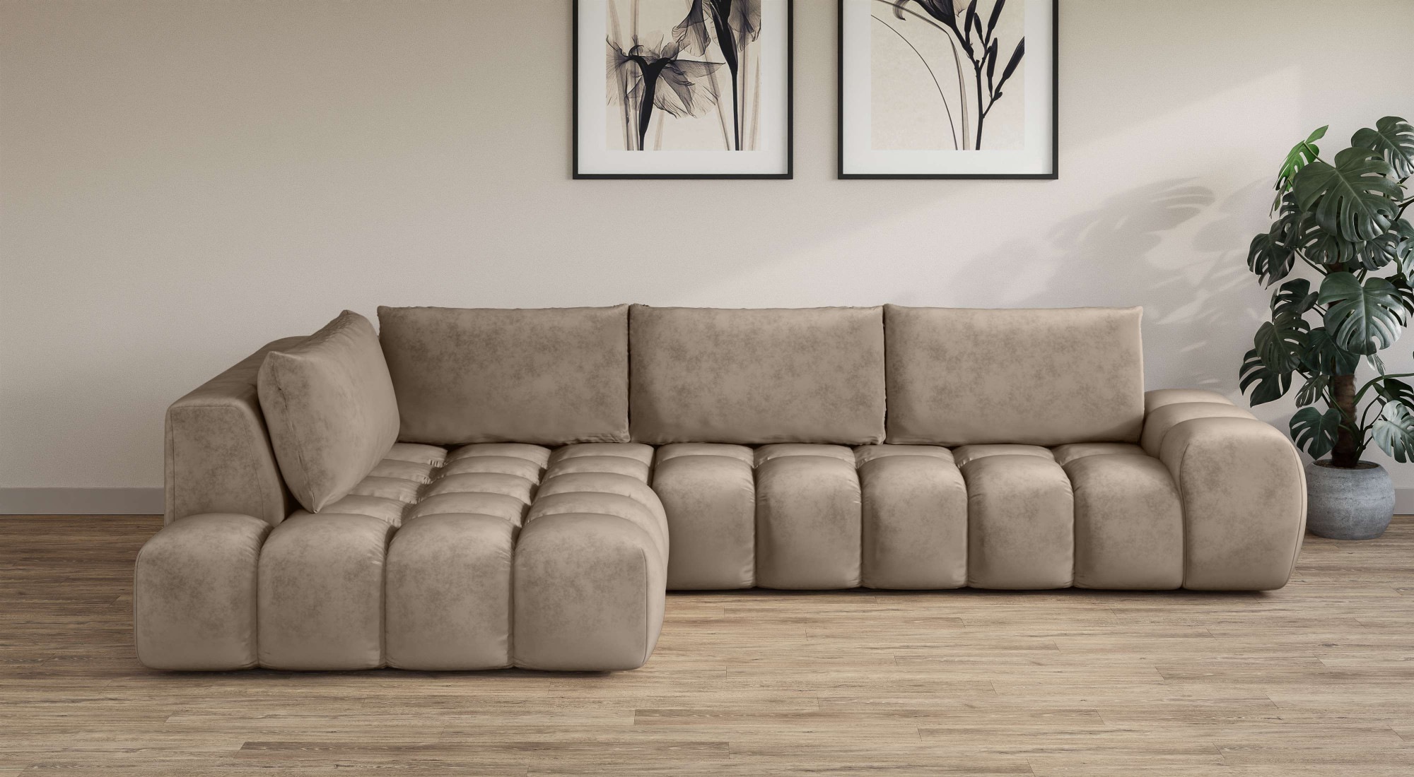 INOSIGN Ecksofa »AZITA klein, L-Form, elegant und bequem Designsofa«, lose günstig online kaufen