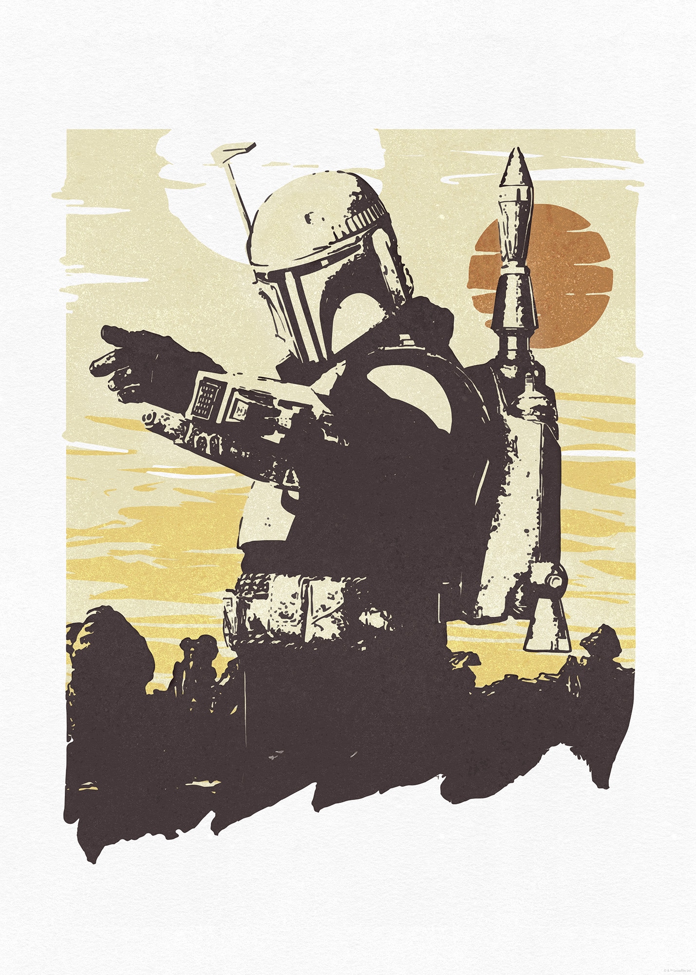 Komar Wandbild »Star Wars Boba Fett Illustration Target«, Disney, (Set, 1 St.), 50 x 70 cm (Breite x Höhe) - Kinderzimmer, Dekoration
