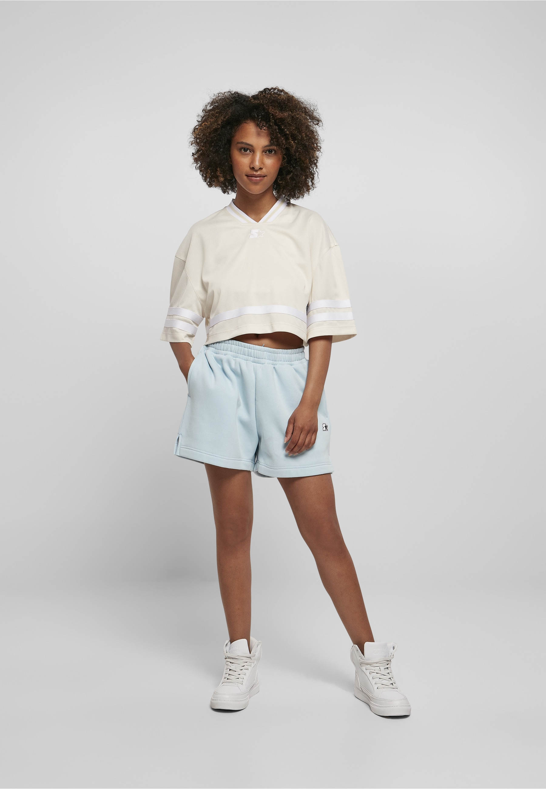 Starter Black Label Kurzarmshirt »Starter Black Label Damen Ladies Starter Cropped Mesh Jersey« 1 Stk.