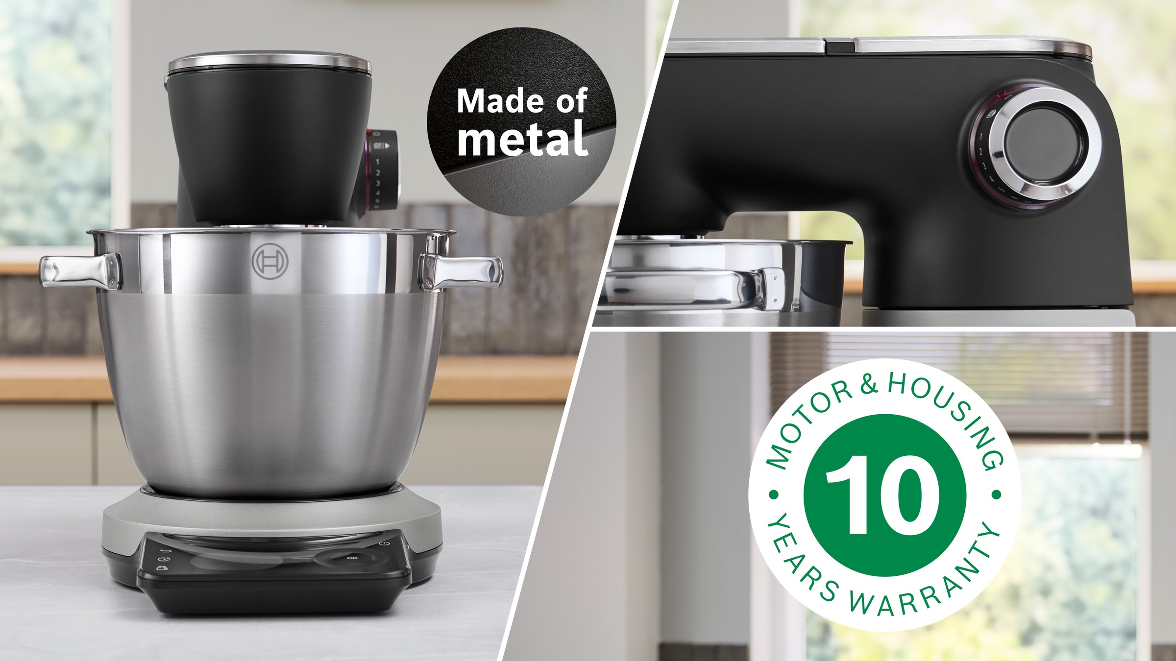 BOSCH Küchenmaschine »Serie 8, MUMS8ZS22, XL 6 L Edelstahlschüssel, Waage« ToGo Mix-/ Trinkbecher, Timer, Vollmetallgehäuse, Durchlaufschnitzler