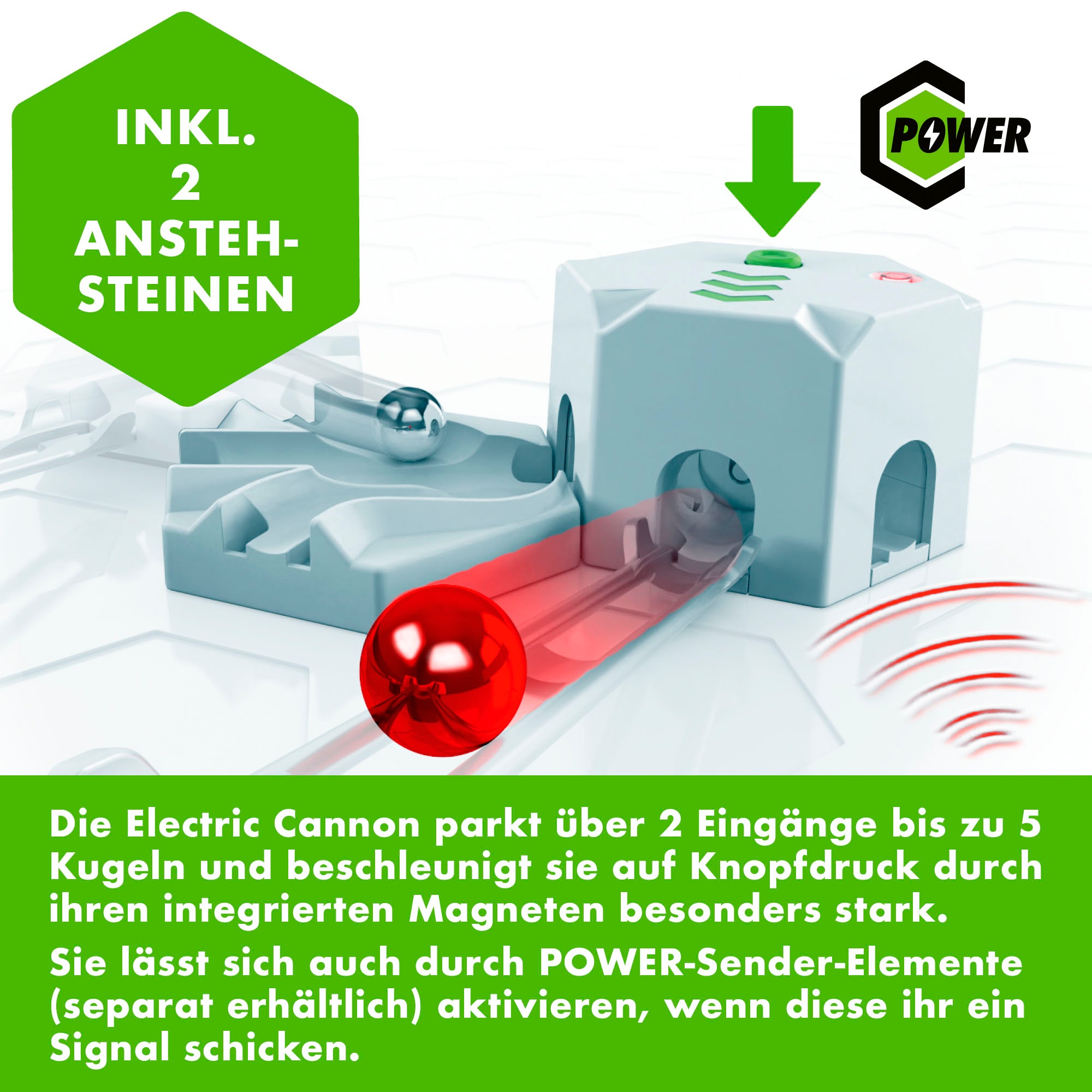Ravensburger Kugelbahn-Bausatz »GraviTrax POWER, Element Electric Cannon«