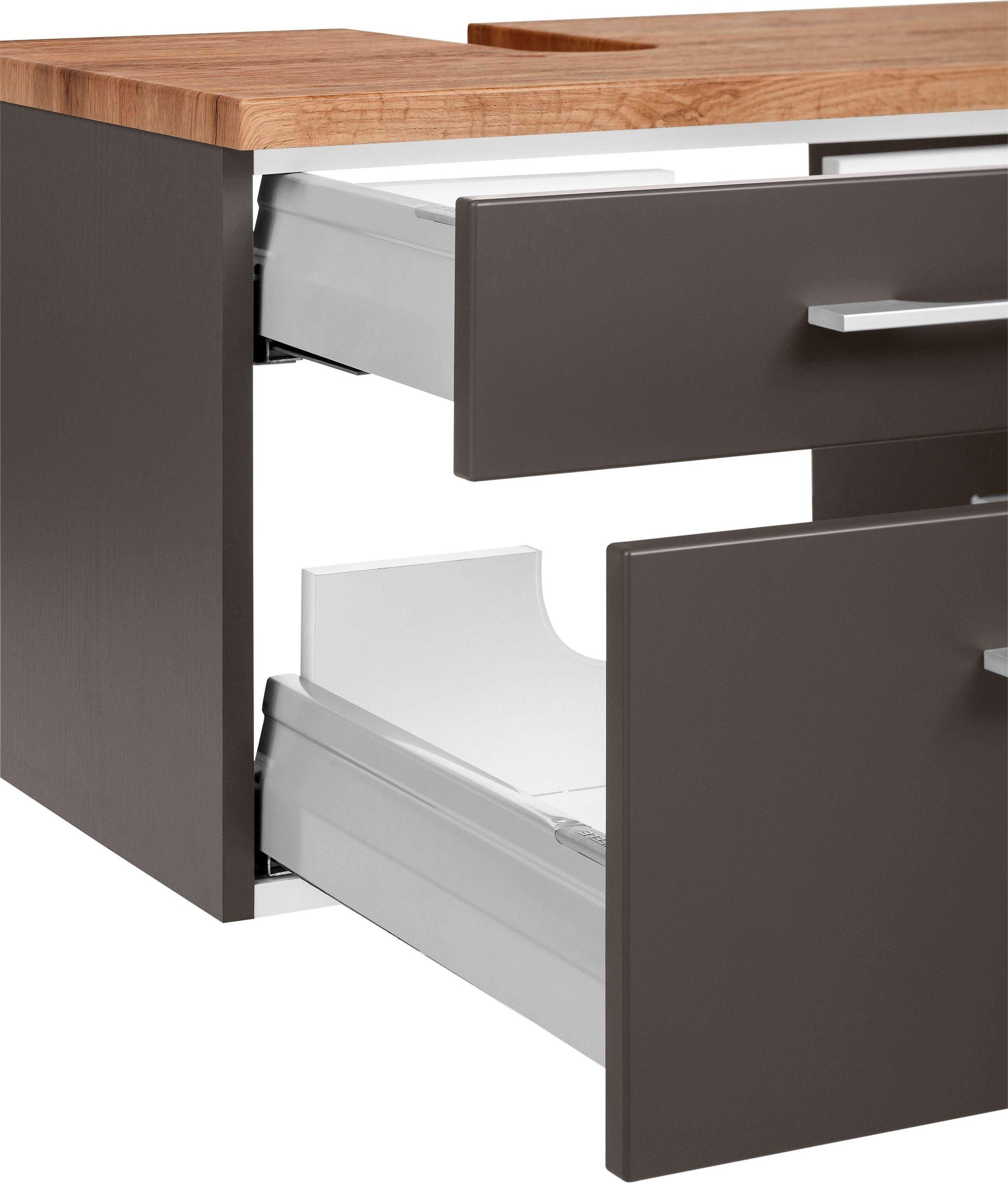 welltime Badmöbel-Set »Davos«, (3 St.), Breite 50 cm, mit extra Regal