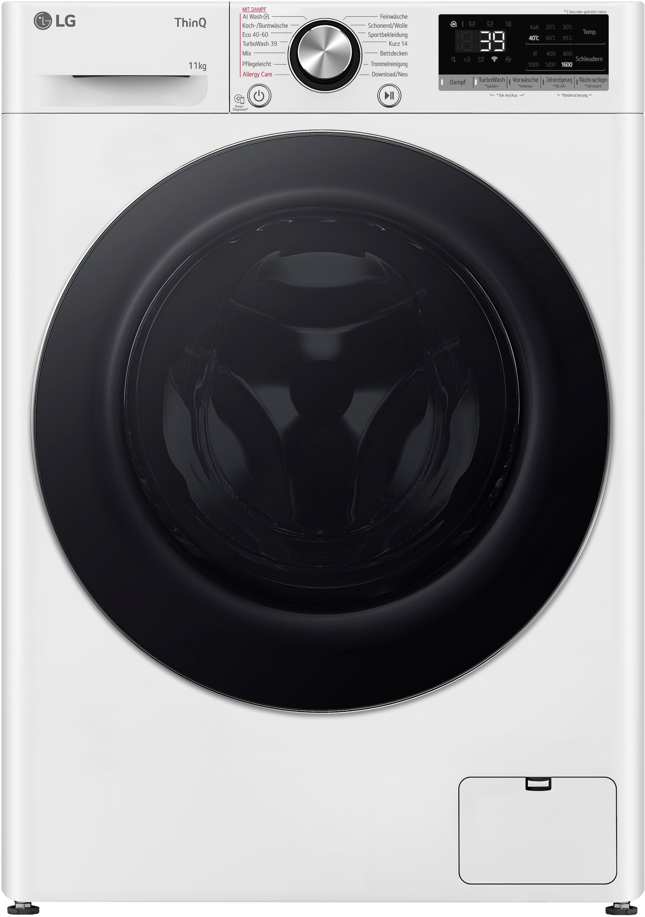 LG Waschmaschine Serie 7 »F6WR7012«, 11 kg, 1600 U/min, Steam Funktion günstig online kaufen