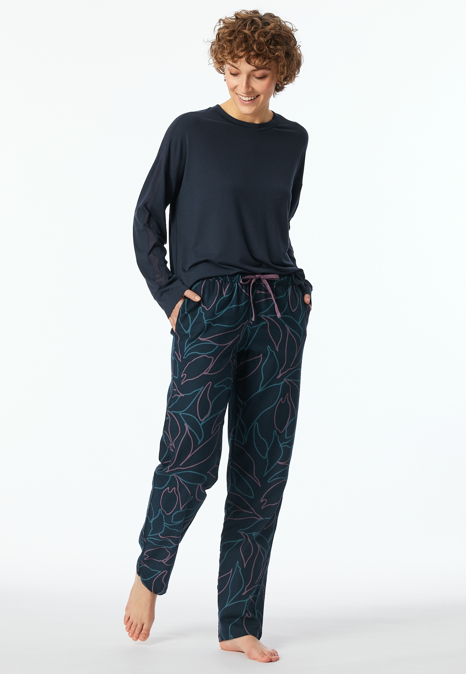 Schiesser Loungehose »"Mix+Relax"«, mit floralem Print
