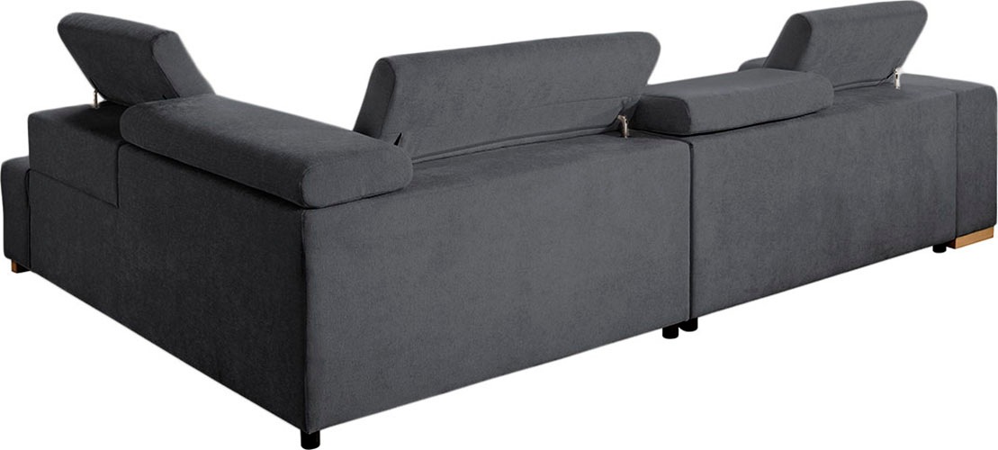 exxpo - sofa fashion Ecksofa »Elianos, hoher Sitzkomfort, aufwendige Kreuzsteppung im Sitz, L-Form«