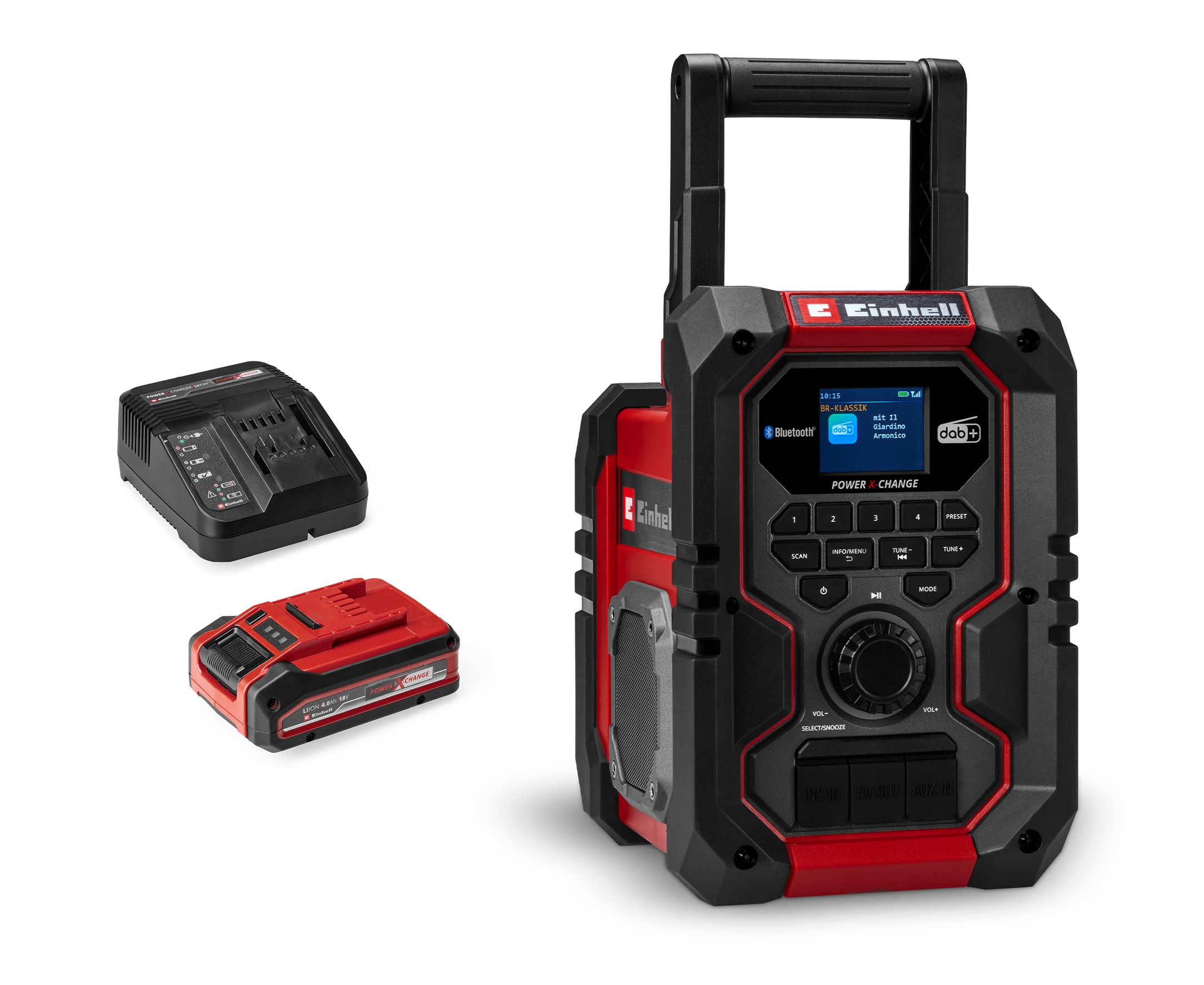 EINHELL Baustellenradio »Akku-Radio TE-CR 18 Li (1x 4, 0 Ah PLUS)« ( Digitalradio (DAB+) FM-Tuner FM-Tuner mit RDS ) Inkl. Akku und Ladegerät...