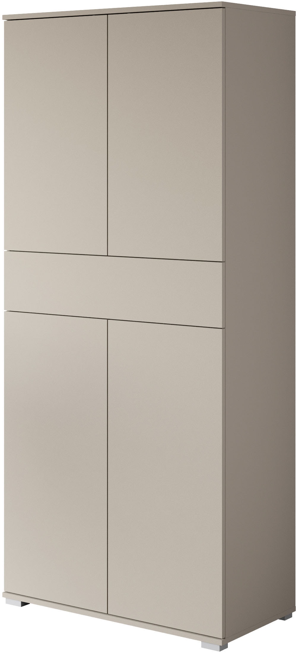 OTTO home Aktenschrank »Kenia, Stauraumschrank 80 cm breit mit Schublade« 1 Stk. tlg. Griffloses Design mit Push-to-Open und verstellbaren Einlegeböden