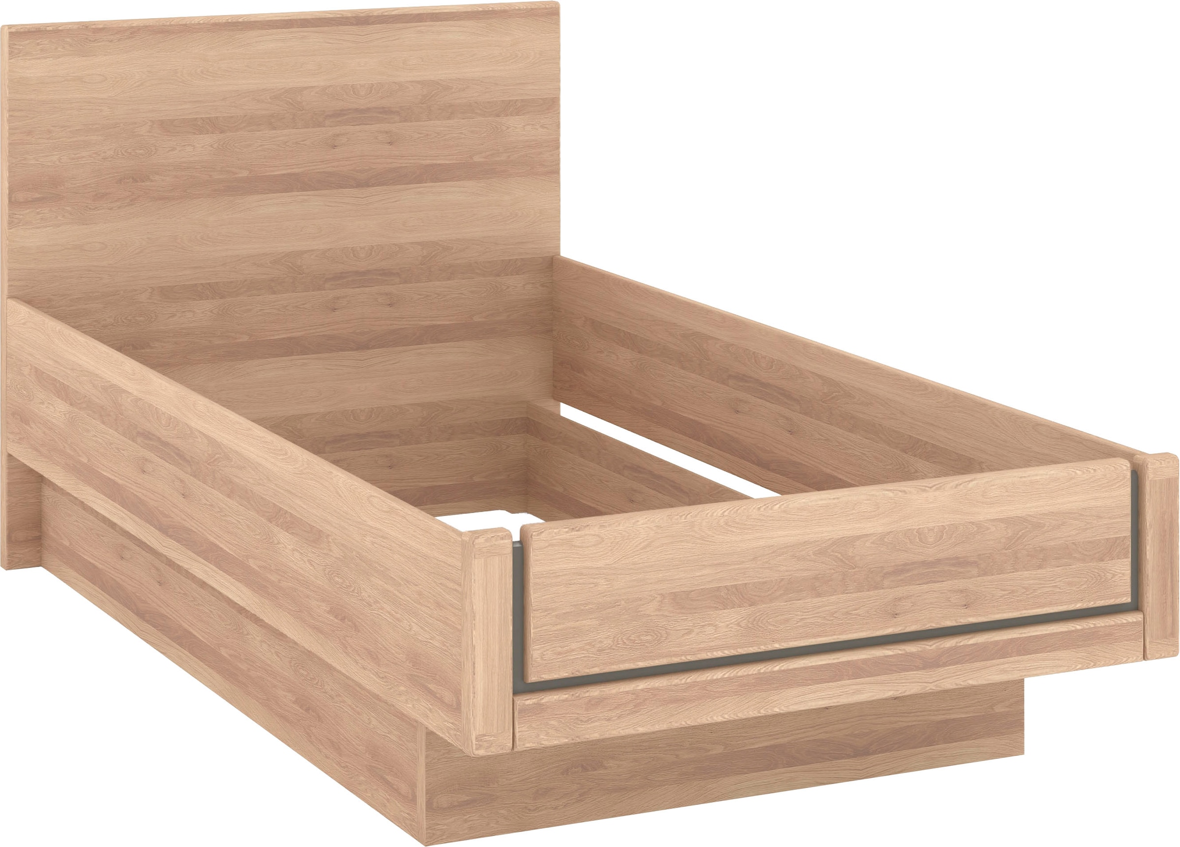 Musterring Holzbett »Sorrent, Bettgestell, Bettrahmen, teilmassiv Eiche«, (MADE IN GERMANY), Eiche teilmassiv, Liegehöhenverstellung, in schwebender Optik