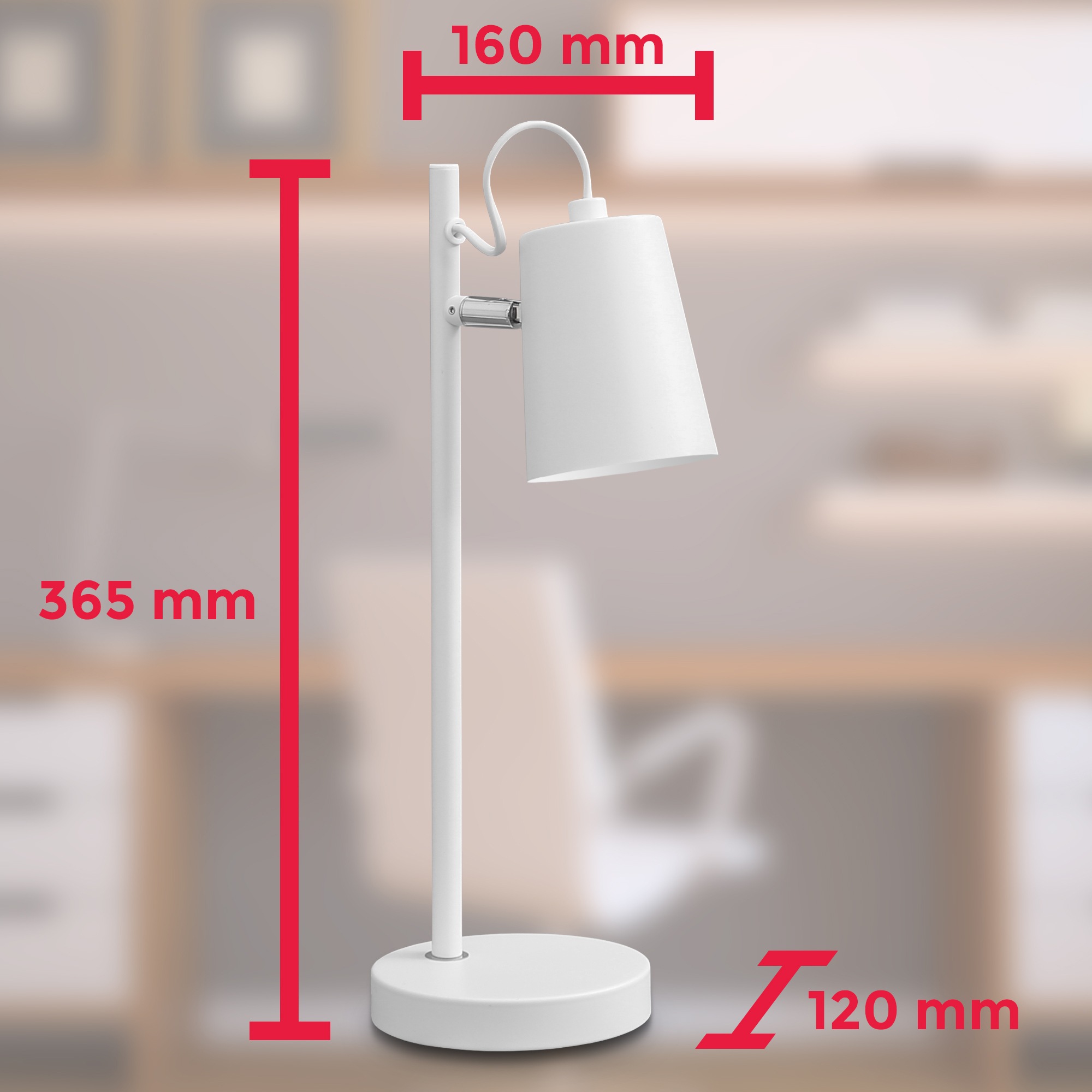 B.K.Licht LED Tischleuchte, 1 flammig, Leuchtmittel E14 | ohne Leuchtmittel, LED Tischlampe Weiß Leselampe Schreibtisch-Lampe Schwenkbar E14