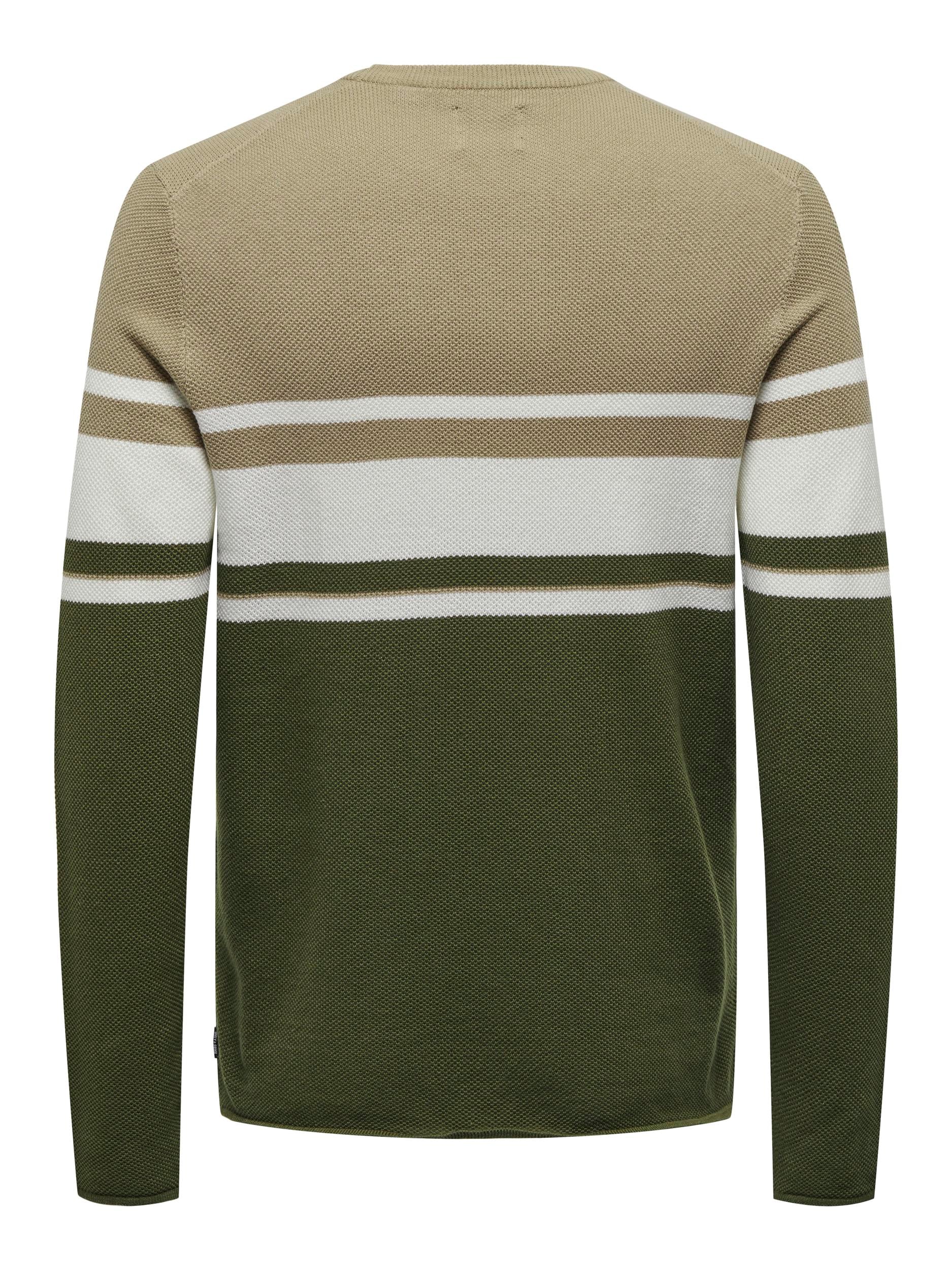 ONLY & SONS Rundhalspullover »ONSNIGUEL REG 12 BLOCK CREW KNIT«