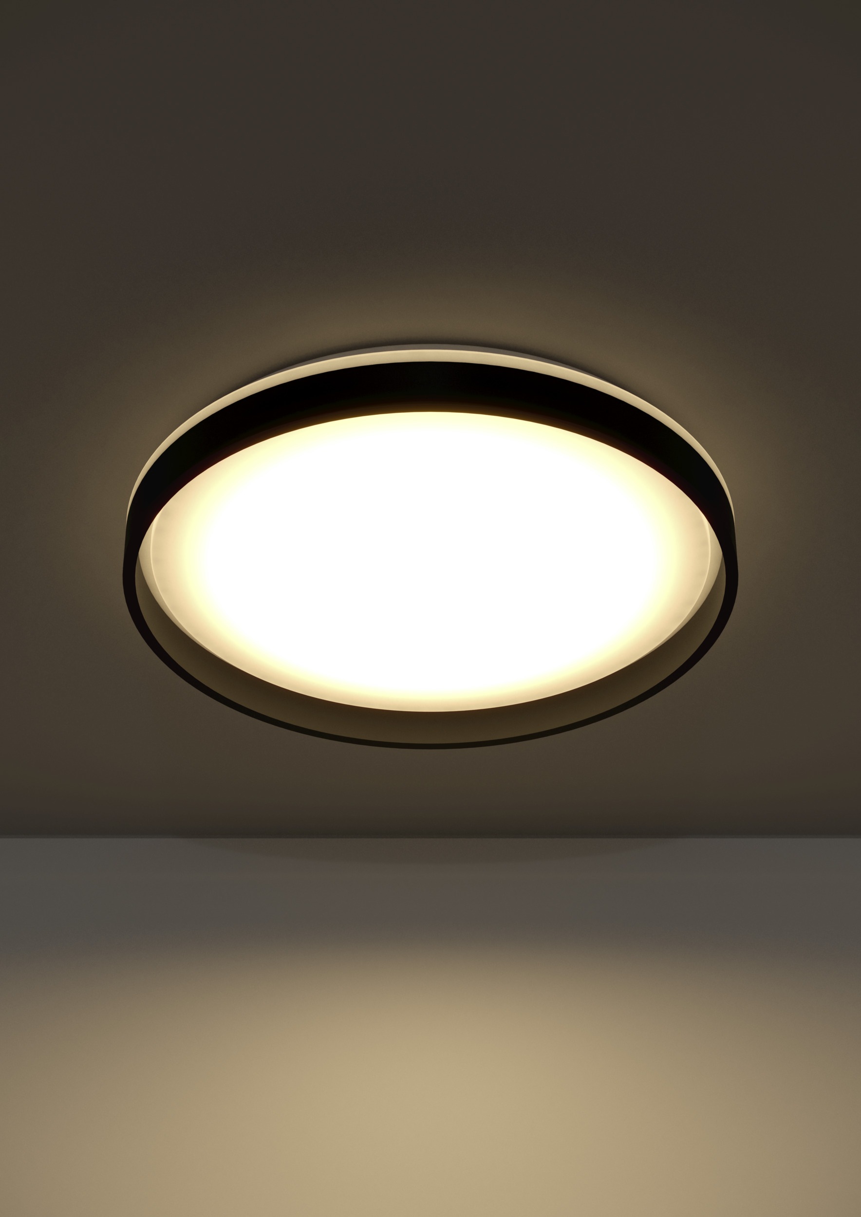 EGLO LED Deckenleuchte »MOSCHETTINO-Z Deckenlampe, Disco-Modus, ZigBee 3.0, Wohnzimmerlampe« LED-Modul 1 Stk. RGB | warmweiß - kaltweiß Fernbedienung inkl., App / Sprachsteuerung Alexa, H:7,9cm x D:49,1cm
