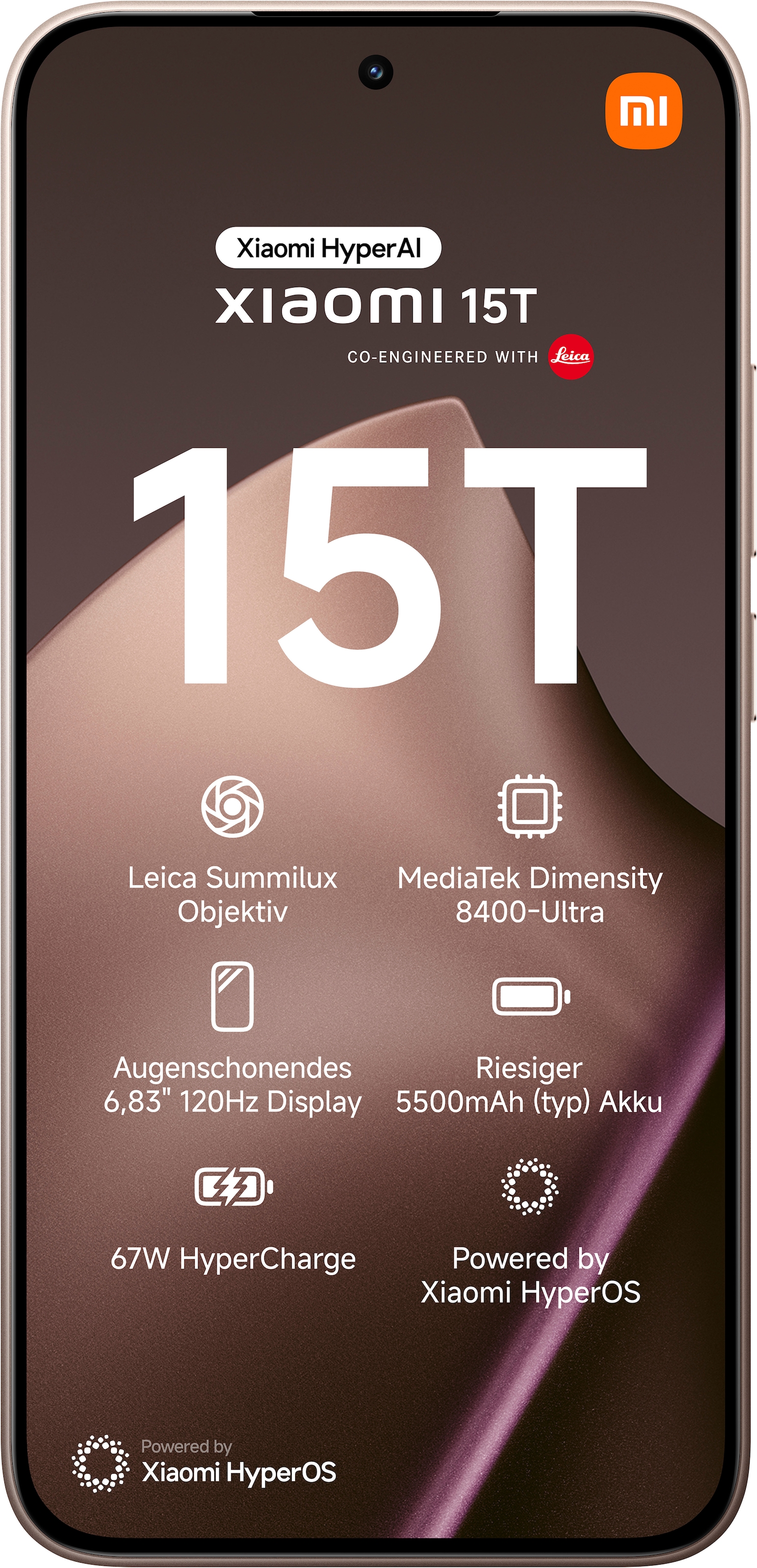 Xiaomi Smartphone »15T 12+256«, rose gold