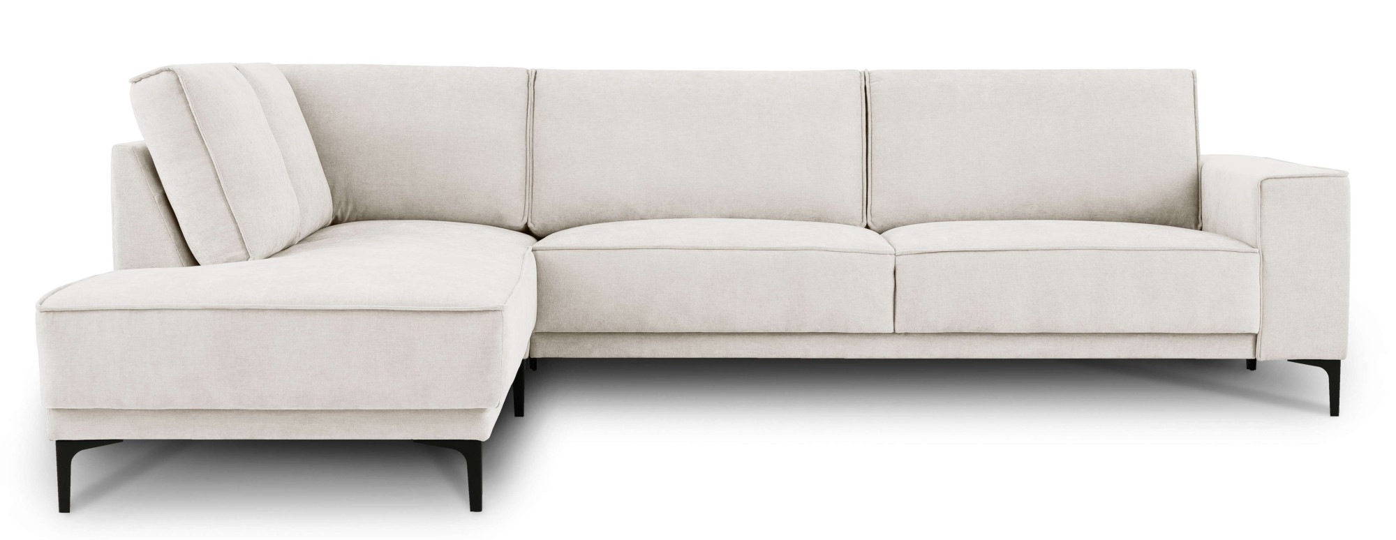 Places of Style Ecksofa »Polsterecke Oland, Struktur, Flachgewebe, Luxus-Mi günstig online kaufen