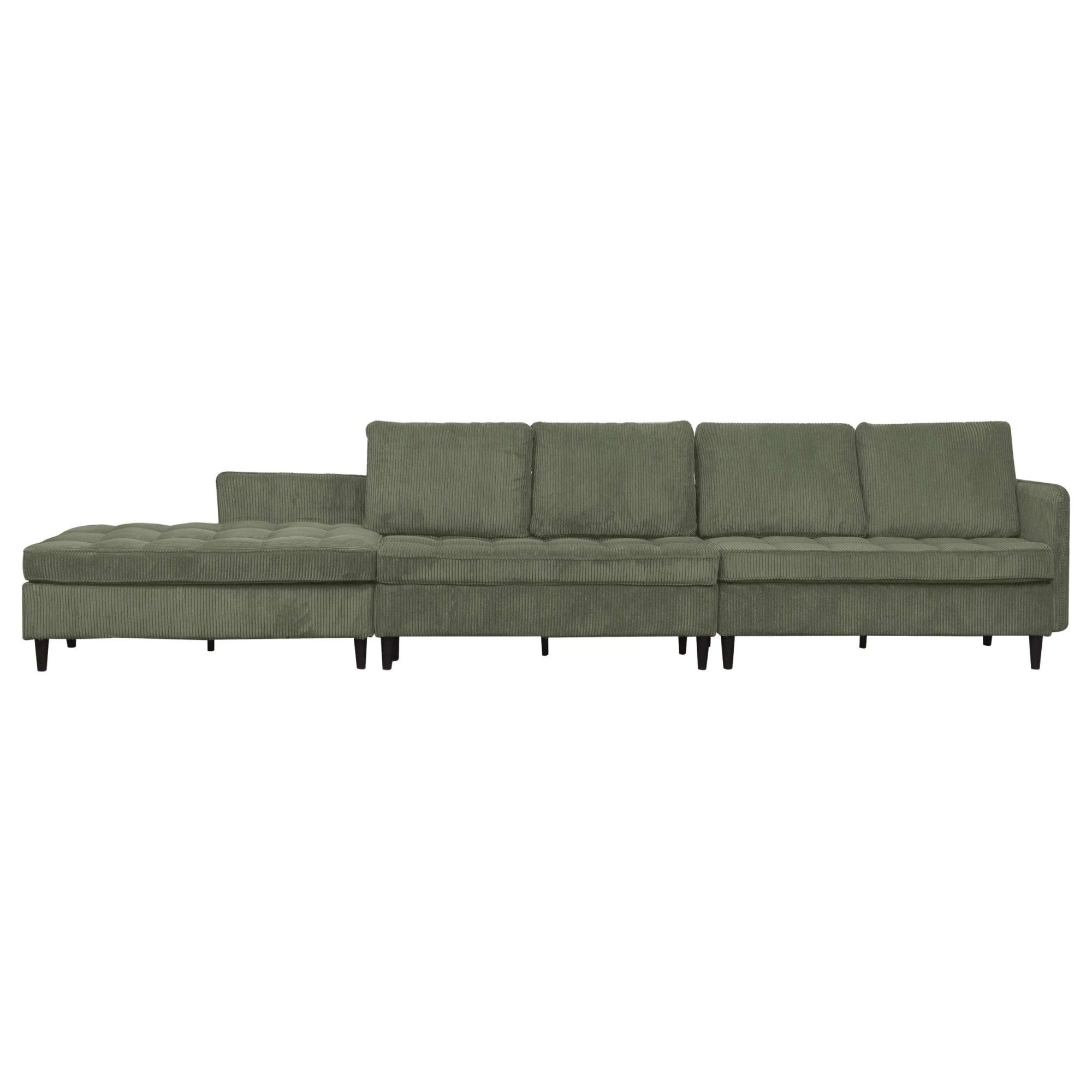 Dorel Home Wohnlandschaft »LINDHUS, Cord, Modulsofa, verschiedene Stellvarianten« Breite als U-Form (254cm) mit Verbindern fixierbar, Recamiere,Stauraum