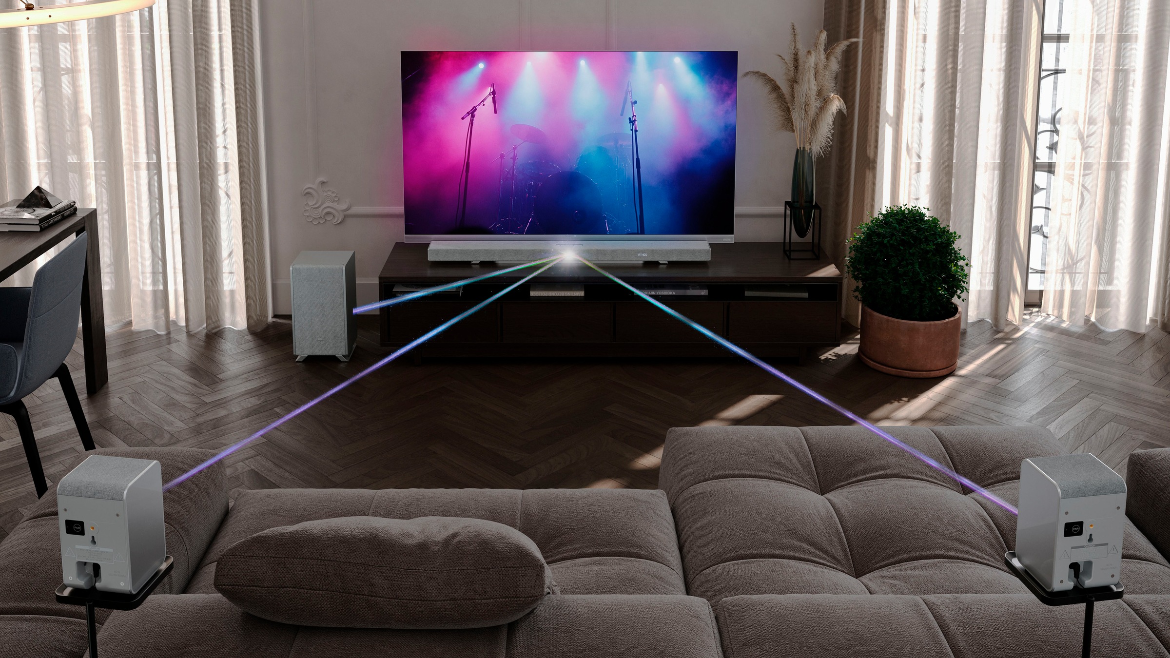 Sharp Soundbar »HT-SBW55121 5.1.2 Dolby Atmos®/DTS:X® mit Drahtlos-Subwoofer«