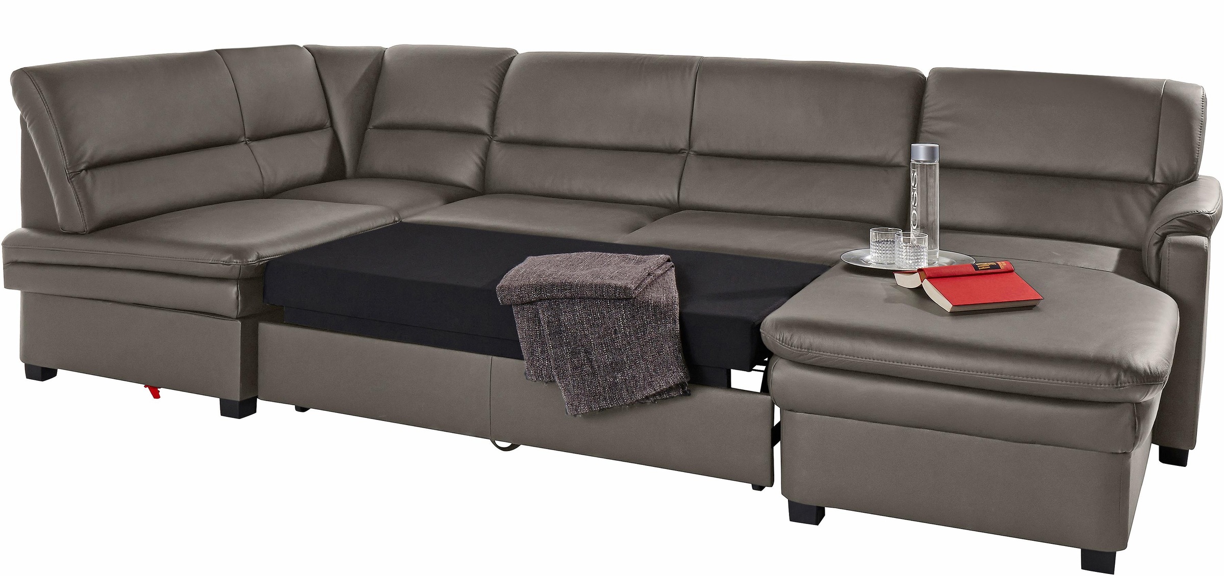 sit&more Wohnlandschaft »Pisa U-Form«, mit Federkern, wahlweise mit Bettfunktion