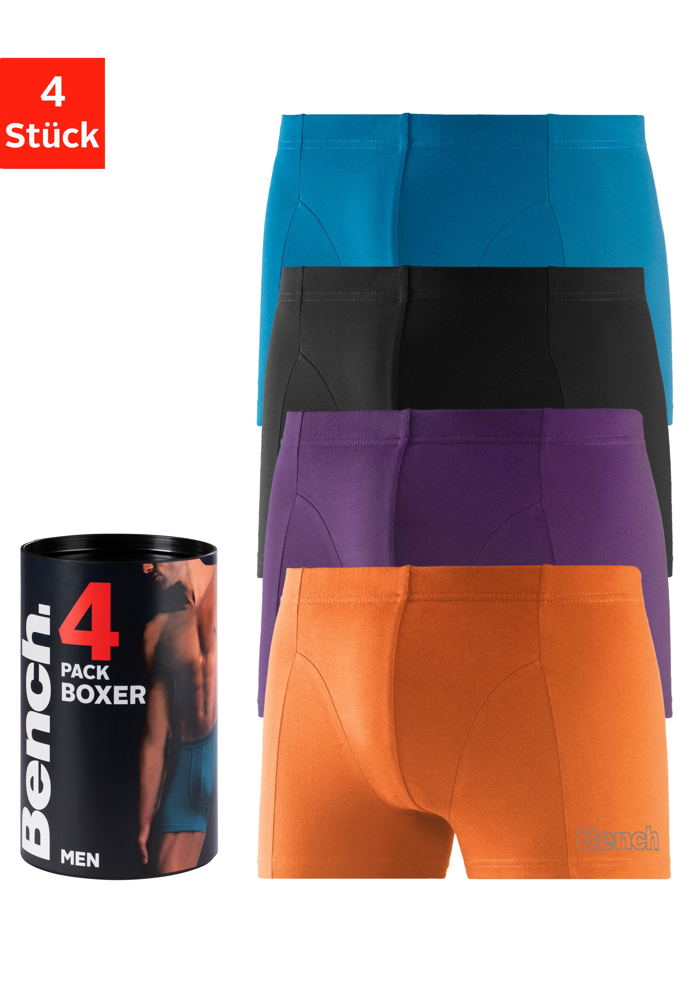 Bench Herren Boxershorts 5er-Pack - Atmungsaktive Baumwolle, Weich & Dehnbar In S-XXL