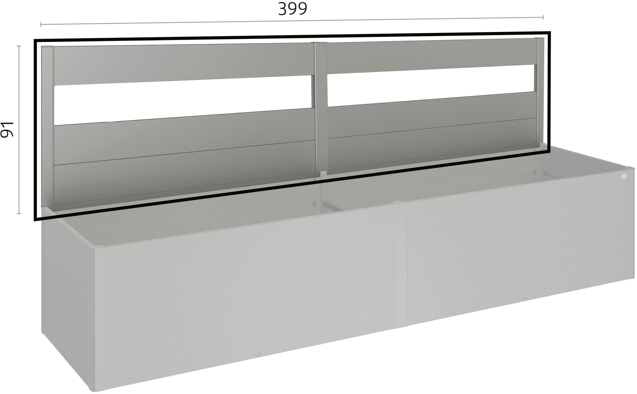 Biohort Sichtschutzelement »mit Acrylglas für Hochbeet 4x1«, aus Stahl
