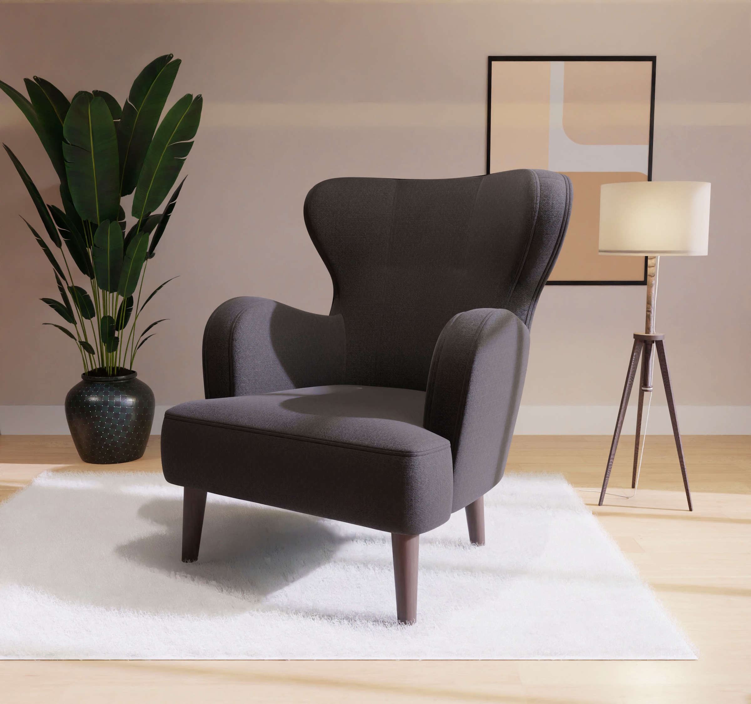 Home affaire Sessel »SICILIA«, moderner Ohrensessel günstig online kaufen