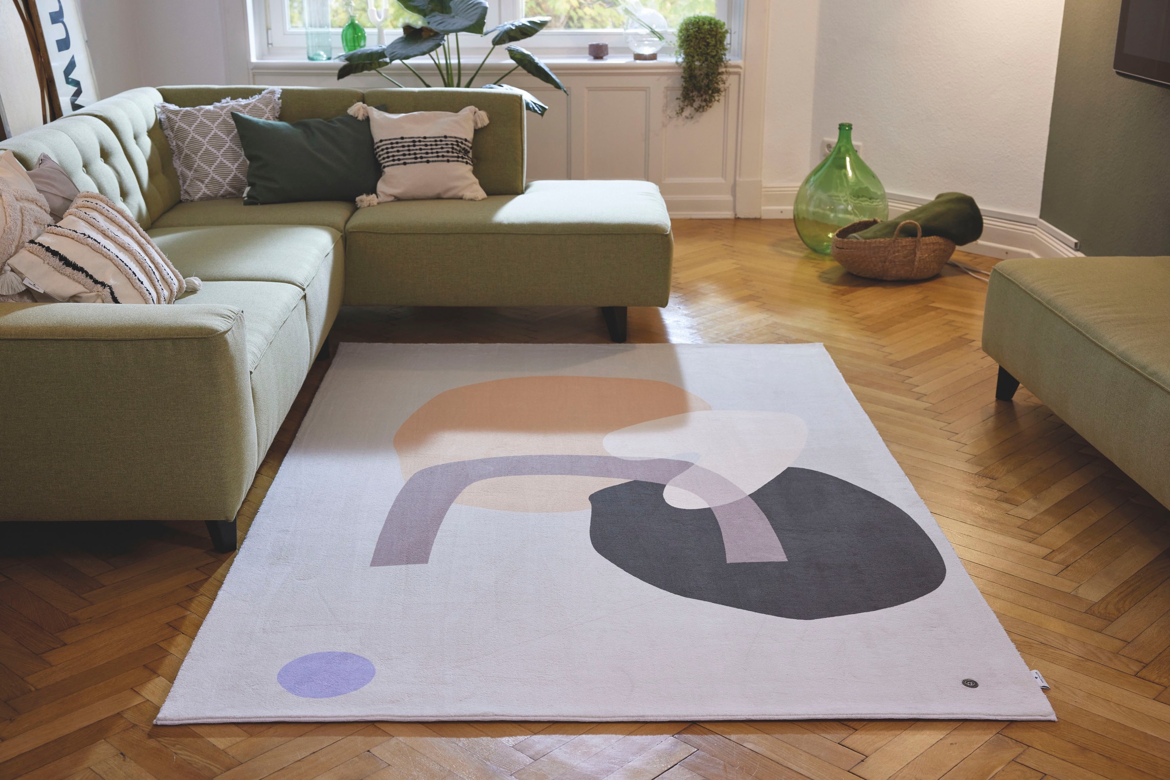TOM TAILOR HOME Teppich »Shapes - SIX«, rechteckig, 5 mm Höhe, Kurzflor, bedruckt, modernes Design