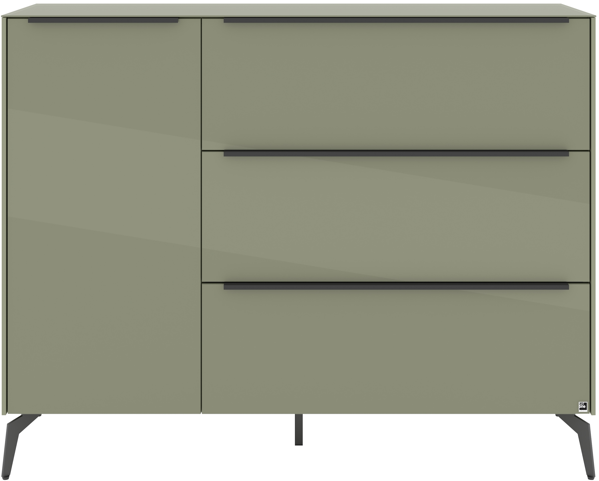 set one by Musterring Sideboard »Reno« 1 Stk. tlg. Mit Winkelfuß in diversen Farben, 109 cm Höhe & Farbauswahl