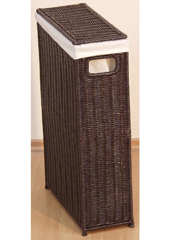 Home affaire Wäschekorb »Wäschebox mit Stoffeinsatz«, (1 St.), Höhe ca. 60  cm, Ordnungshelfer auf Raten bestellen
