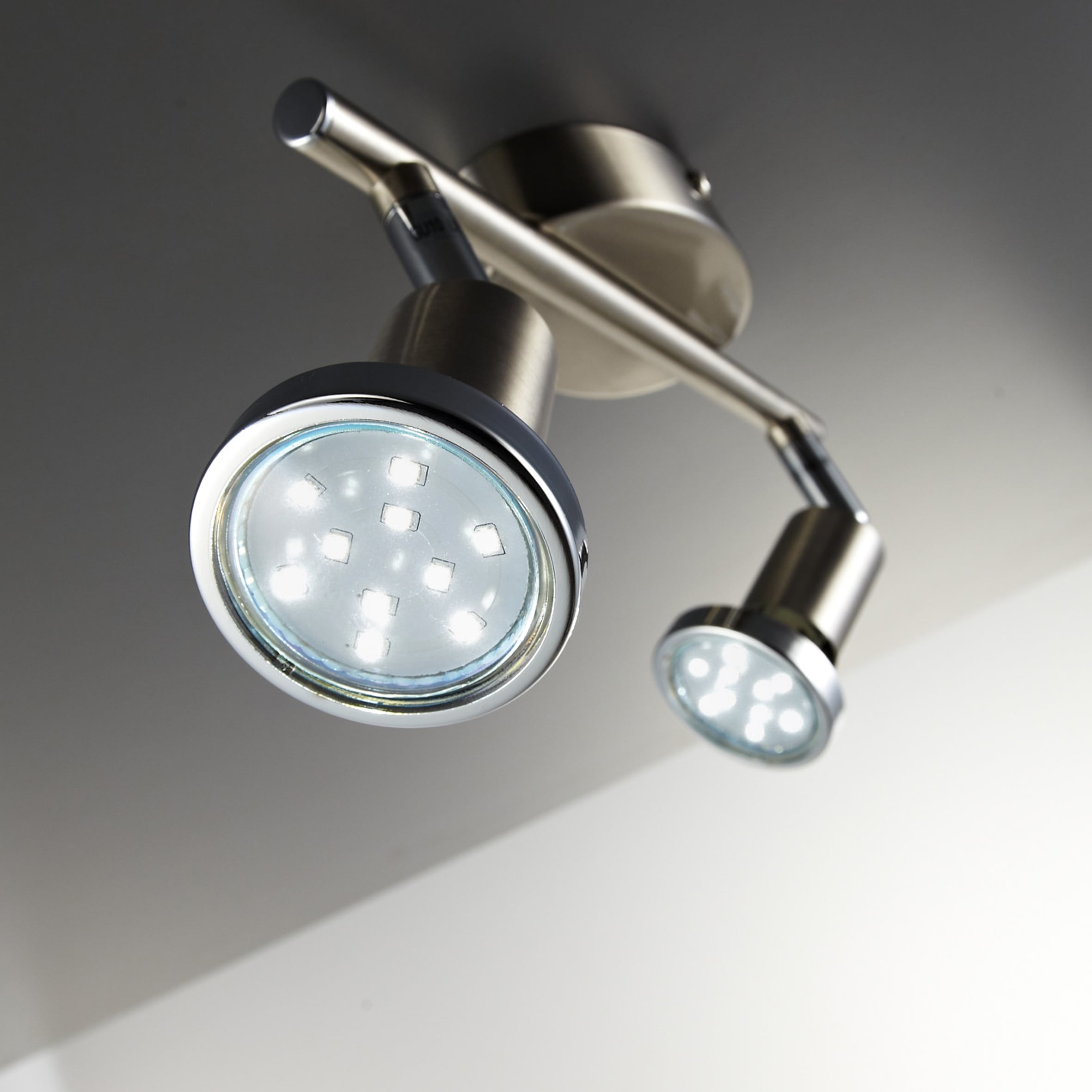 B.K.Licht LED Deckenspots »Mika«, 2 flammig, Leuchtmittel GU10 | LED wechselbar, LED Deckenstrahler, schwenkbar, inkl. 3W GU10 250 Lumen, warmweiß