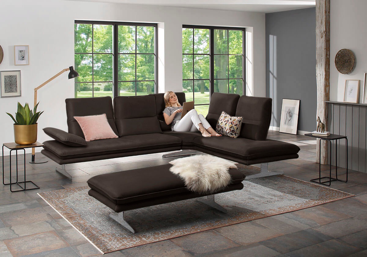 W.SCHILLIG Ecksofa »broadway, Designsofa, mit tollem Sitzkomfort, L-Form«, günstig online kaufen