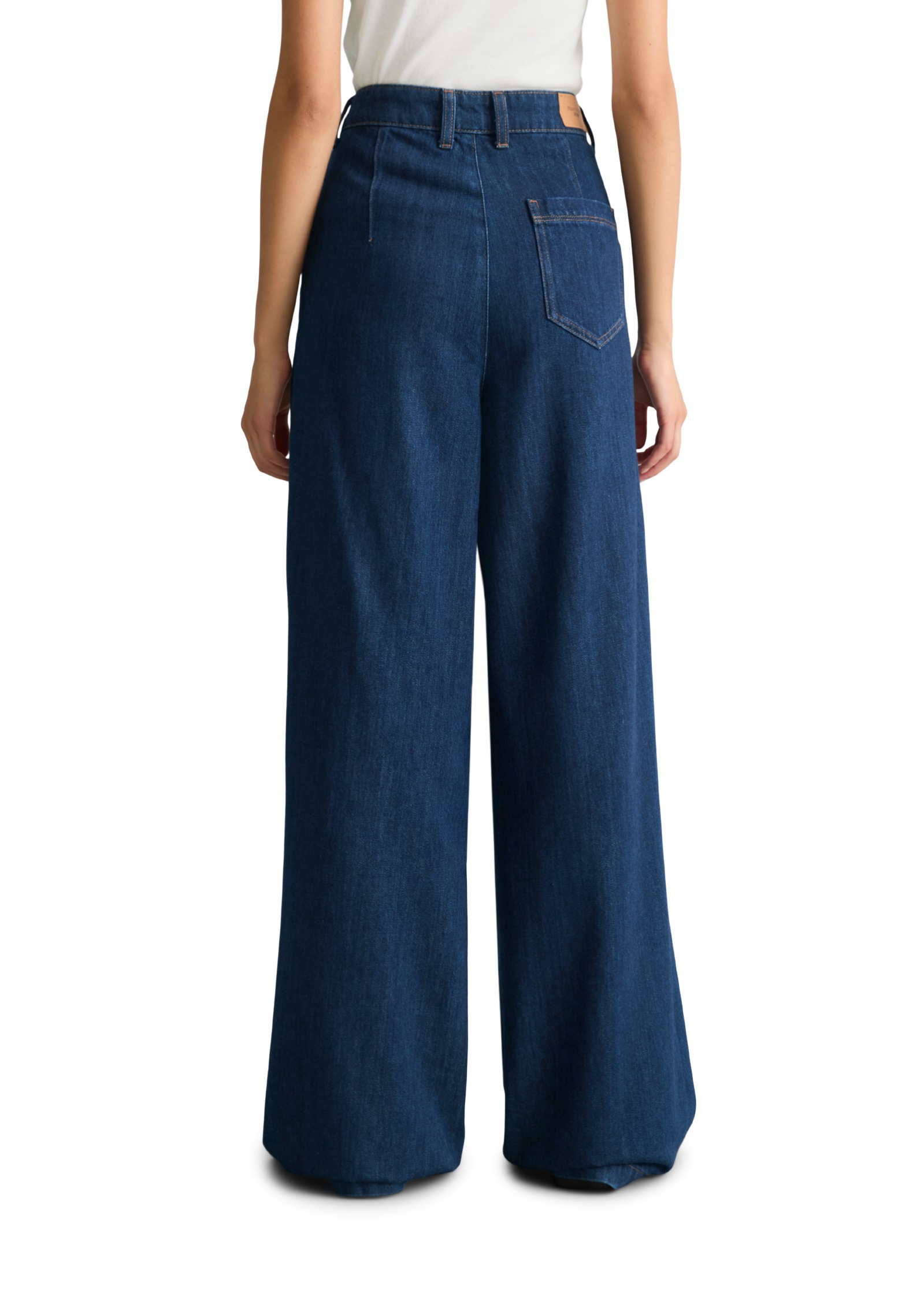 Marc O'Polo DENIM Weite Jeans Bundfalten-Jeans wide made with Orange Fiber